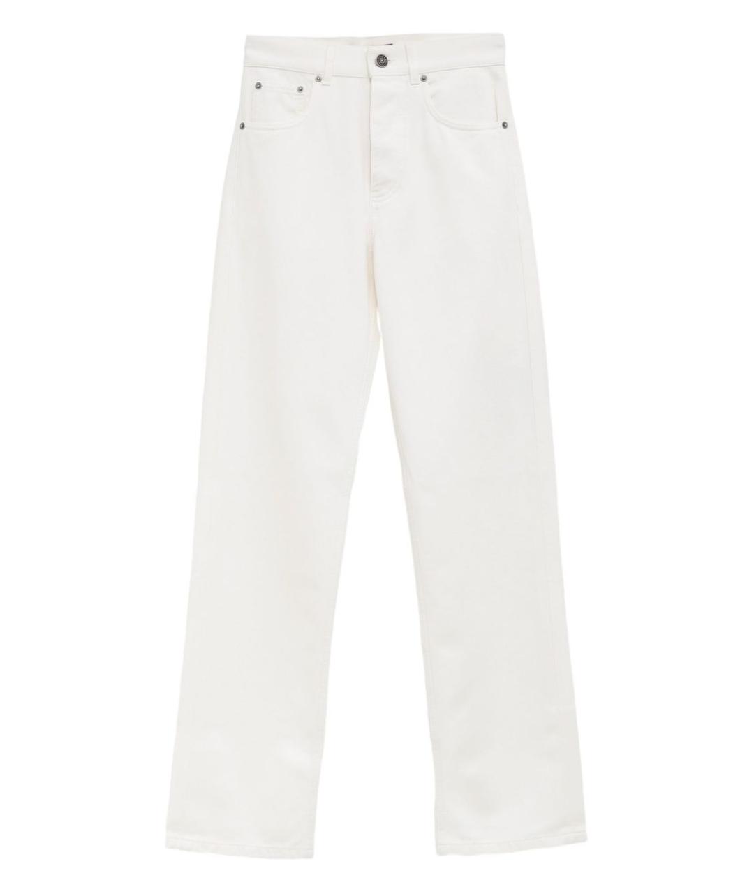 PHOEBE PHILO Белые хлопковые прямые джинсы, фото 1