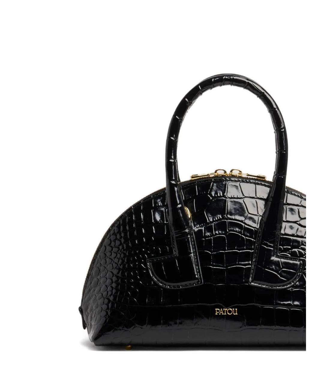 PATOU Черная кожаная сумка через плечо, фото 2