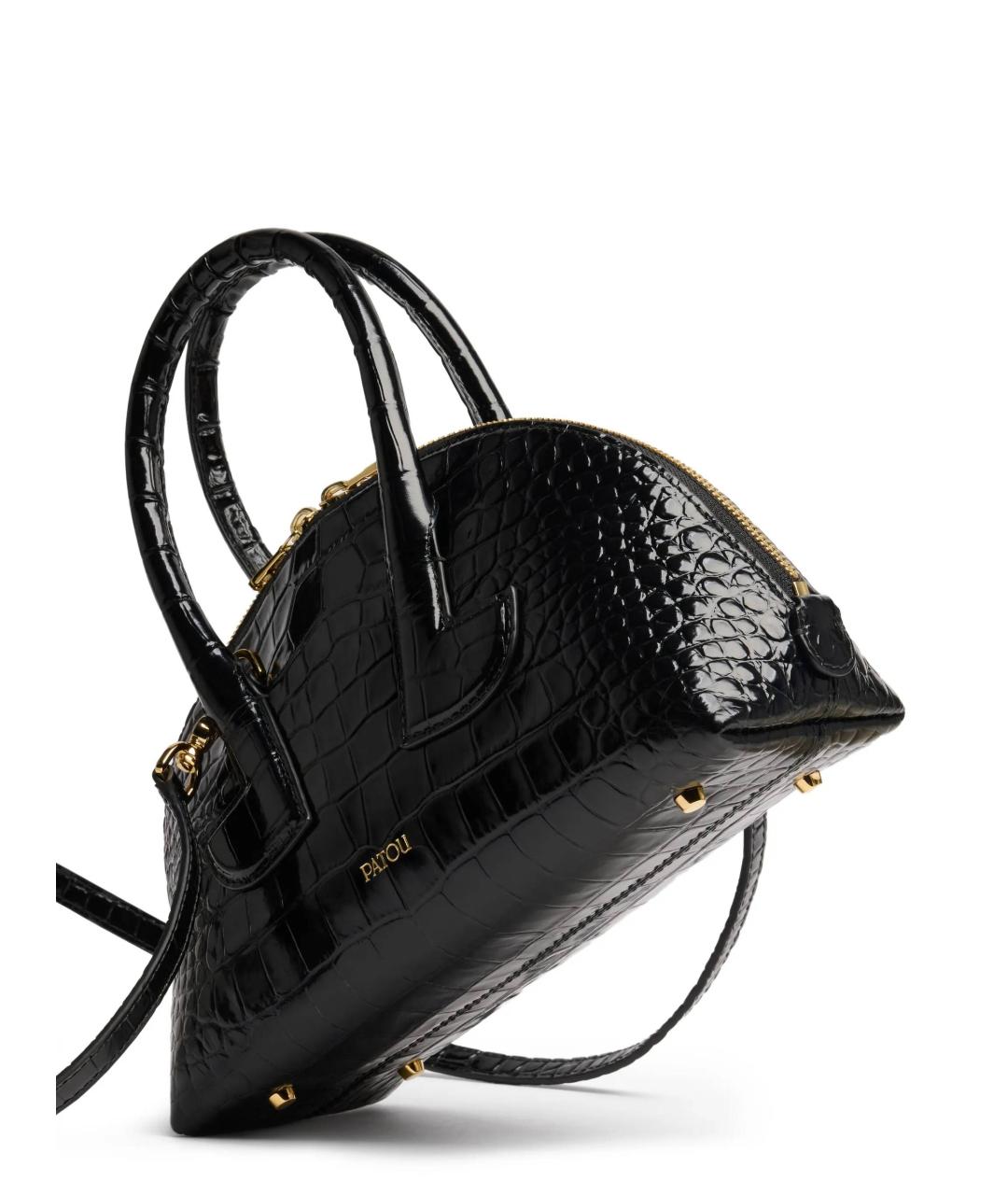 PATOU Черная кожаная сумка через плечо, фото 3