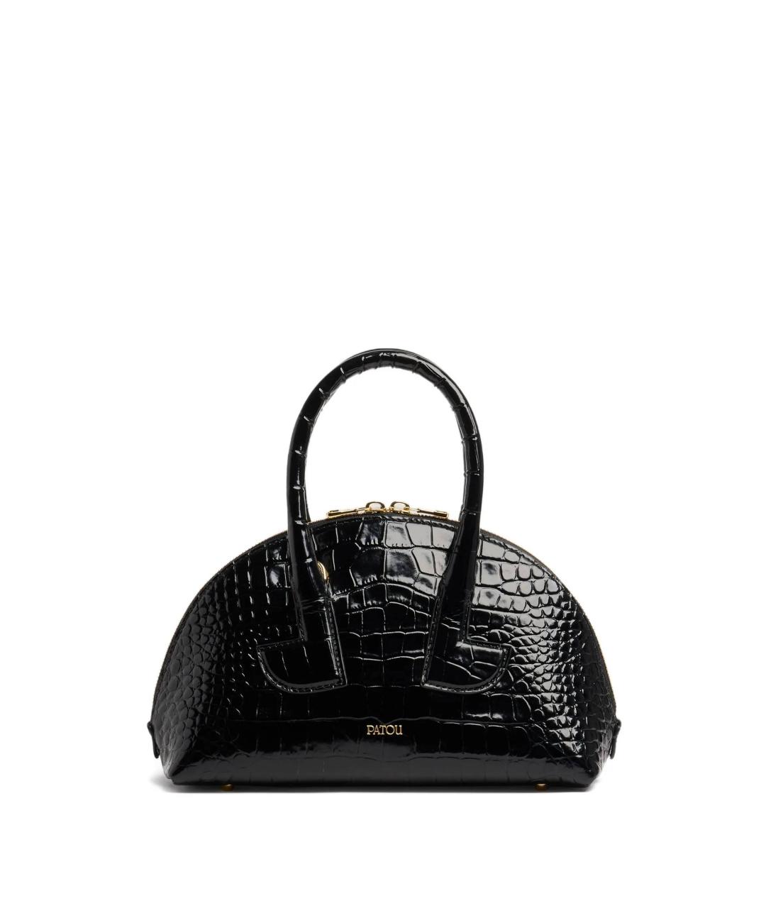 PATOU Черная кожаная сумка через плечо, фото 1