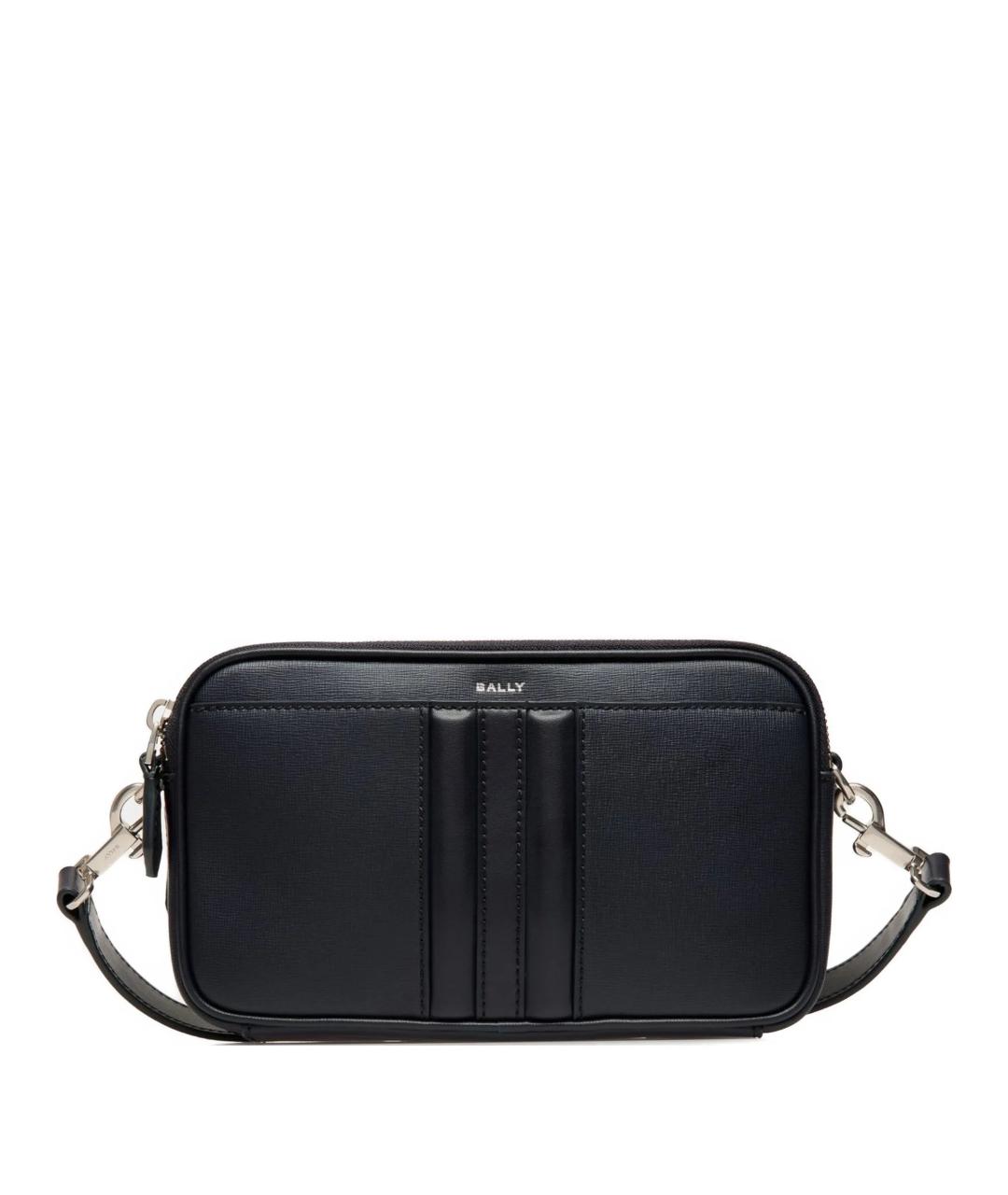 BALLY Черная кожаная сумка на плечо, фото 1