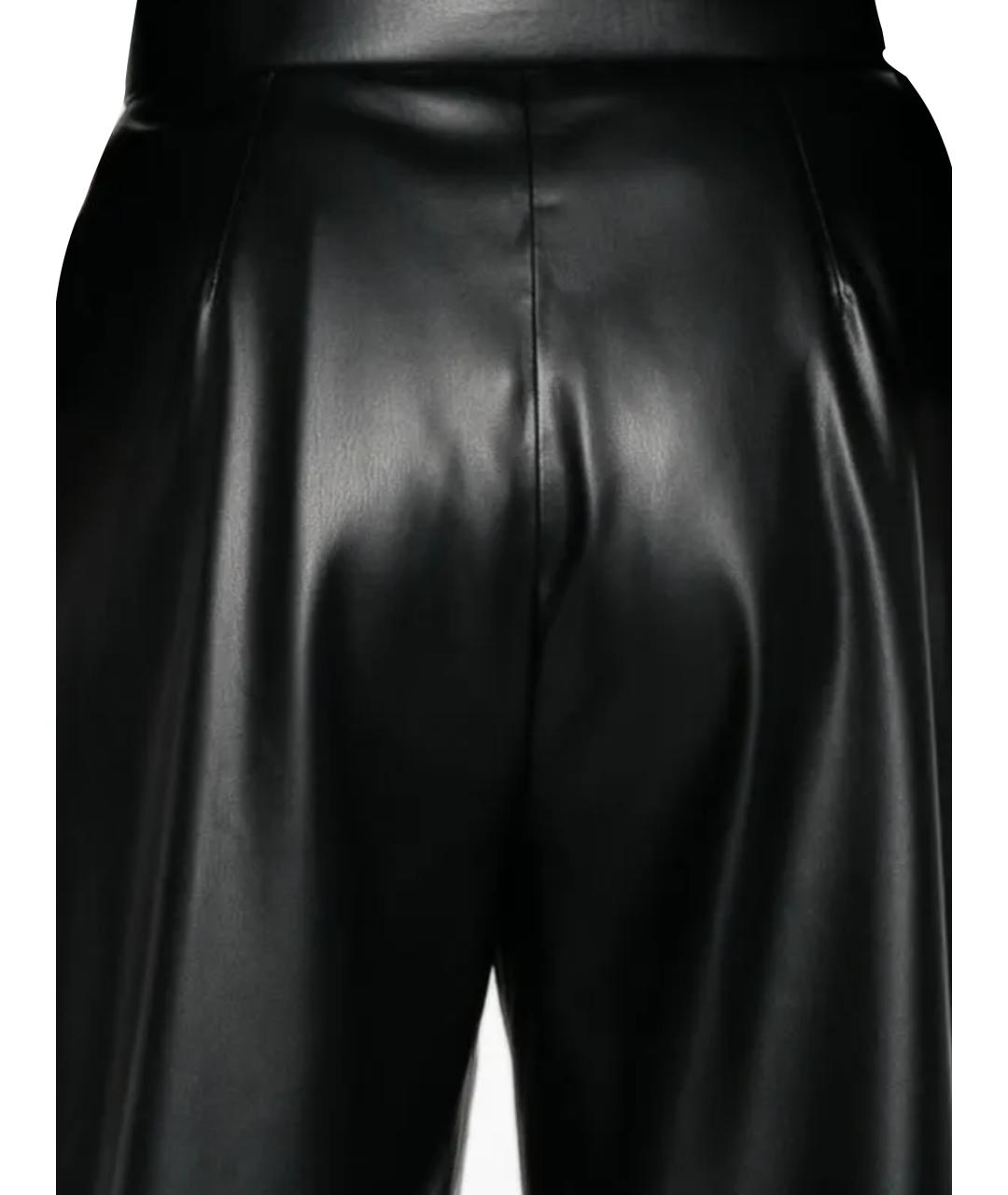 BALMAIN Черные полиэстеровые прямые брюки, фото 3