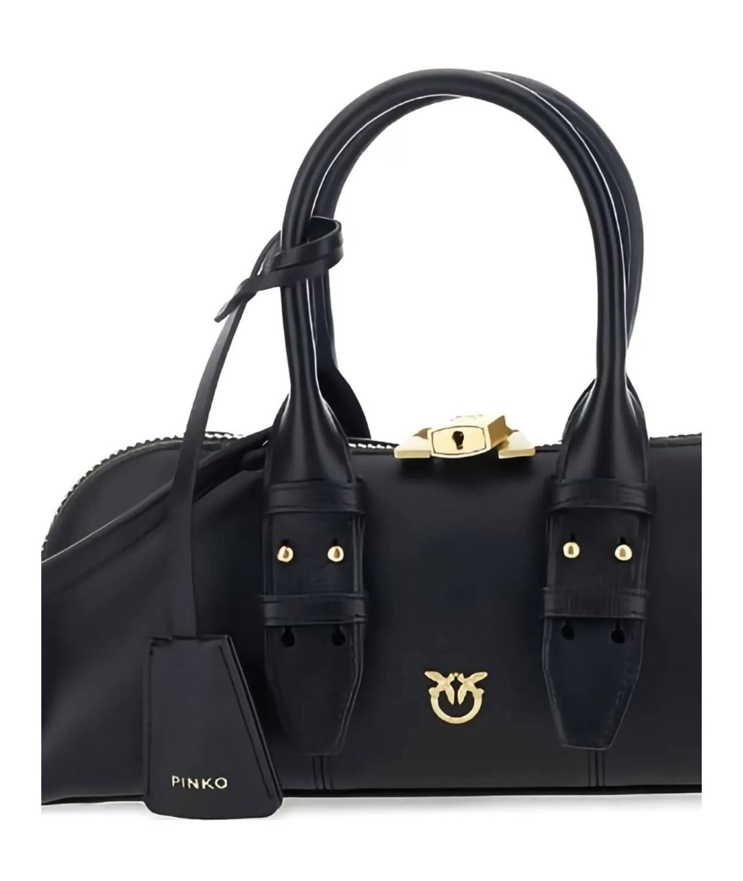 PINKO Черная сумка с короткими ручками, фото 3
