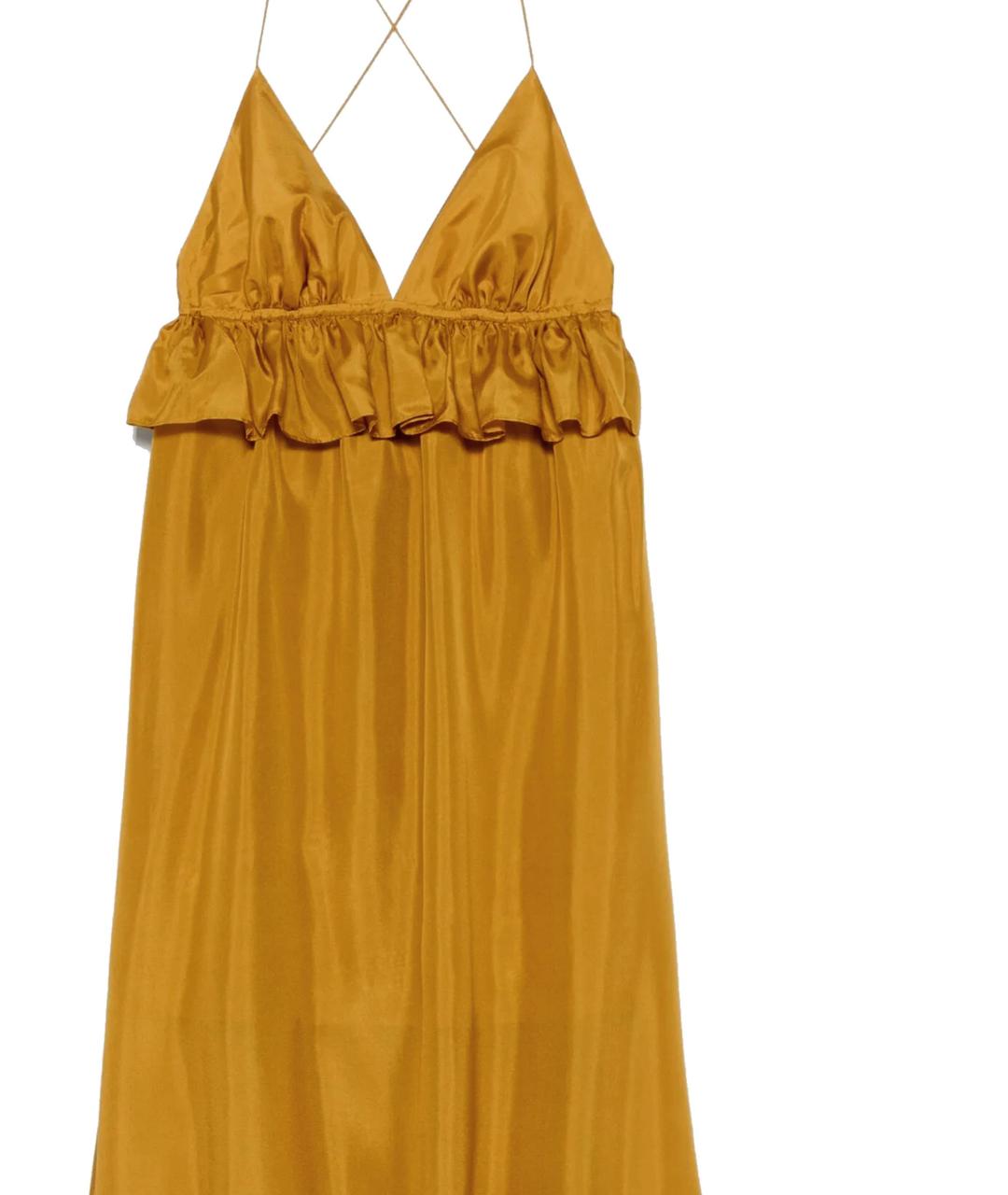 ZIMMERMANN Горчичный шелковый сарафан, фото 2