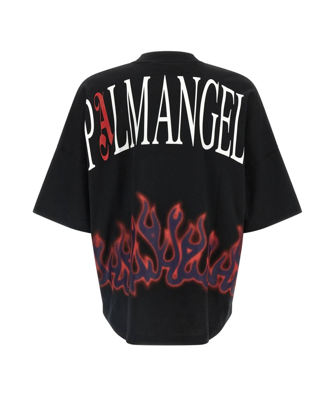 PALM ANGELS Черная хлопковая футболка, фото 3