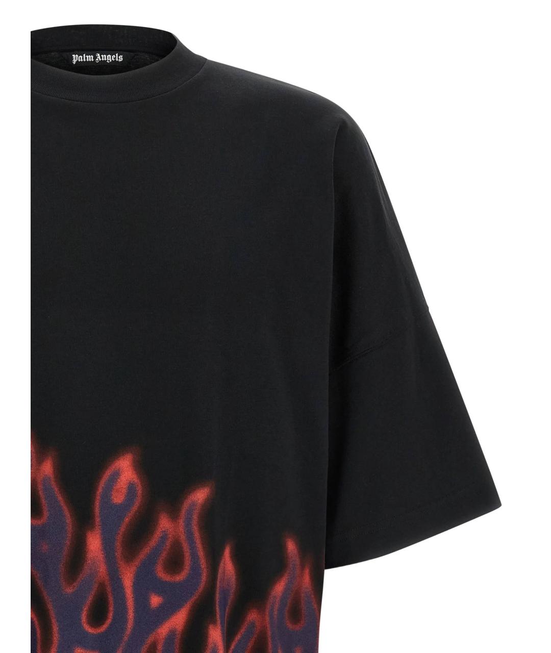 PALM ANGELS Черная хлопковая футболка, фото 2