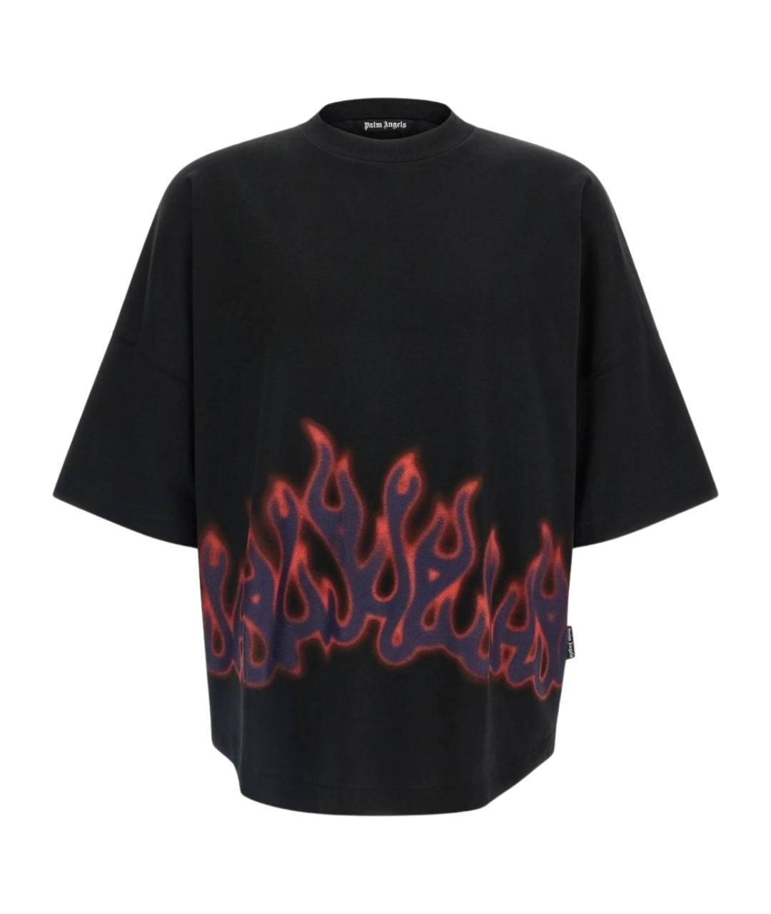 PALM ANGELS Черная хлопковая футболка, фото 1