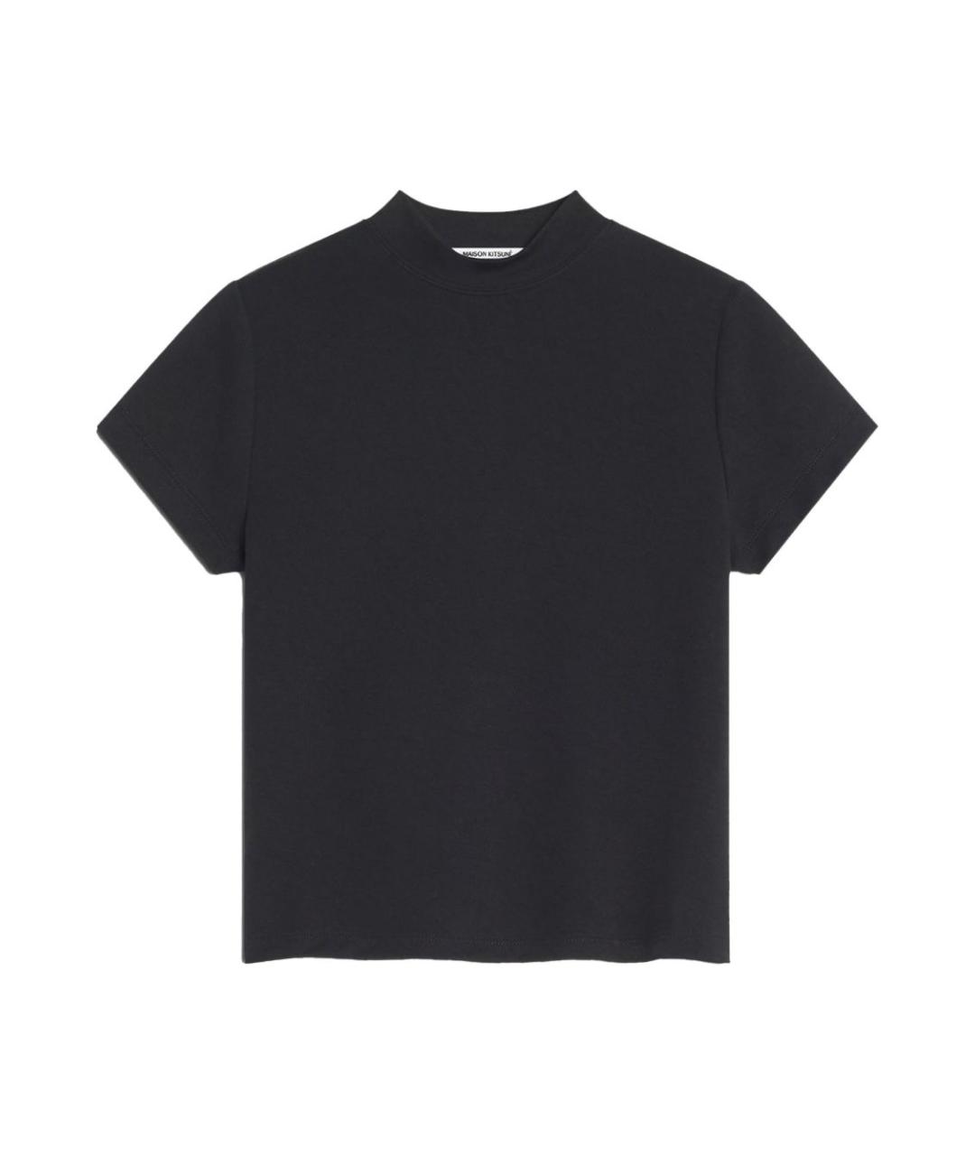 MAISON KITSUNE Черная хлопковая футболка, фото 1