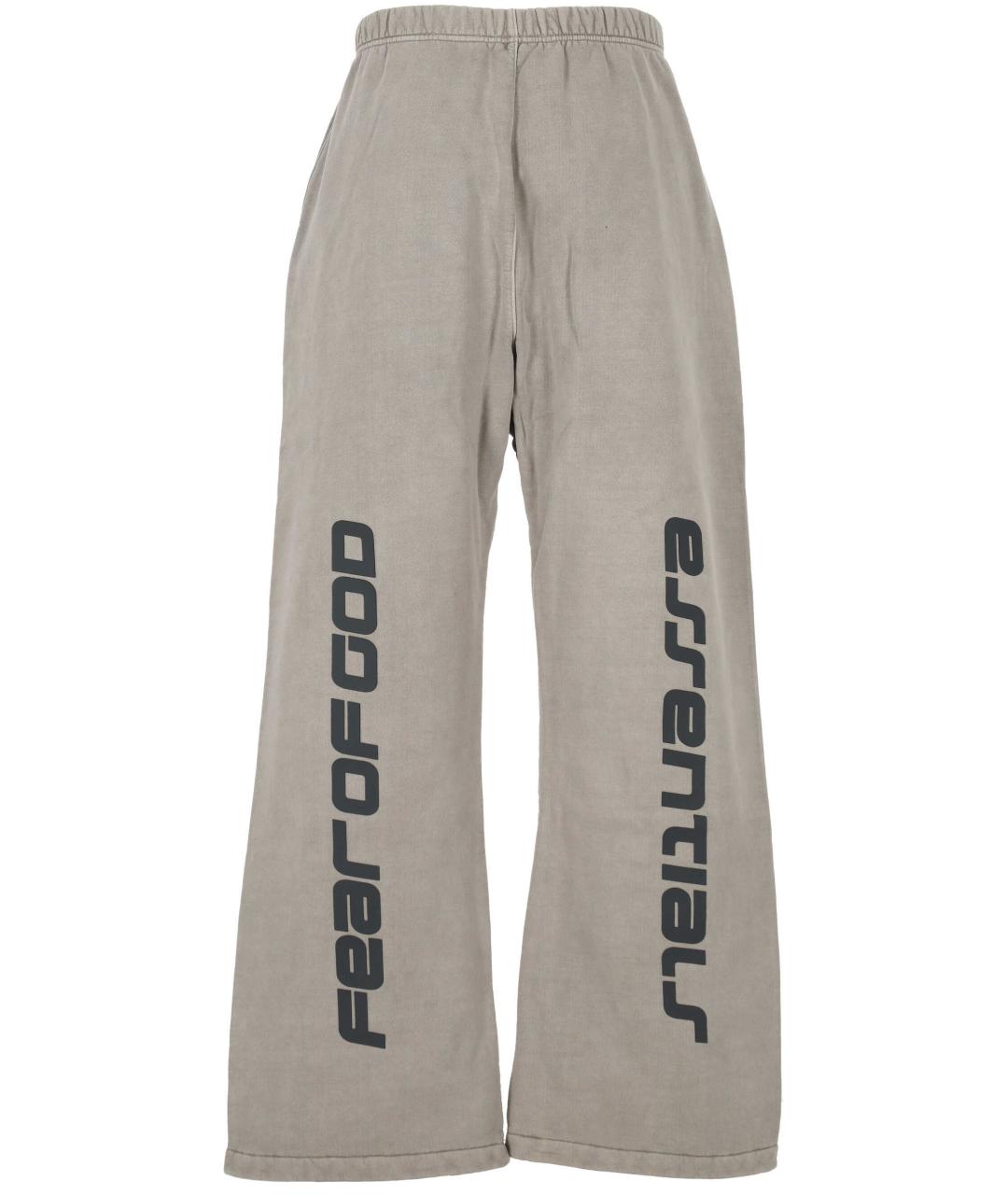 FEAR OF GOD ESSENTIALS Серые хлопковые повседневные брюки, фото 3