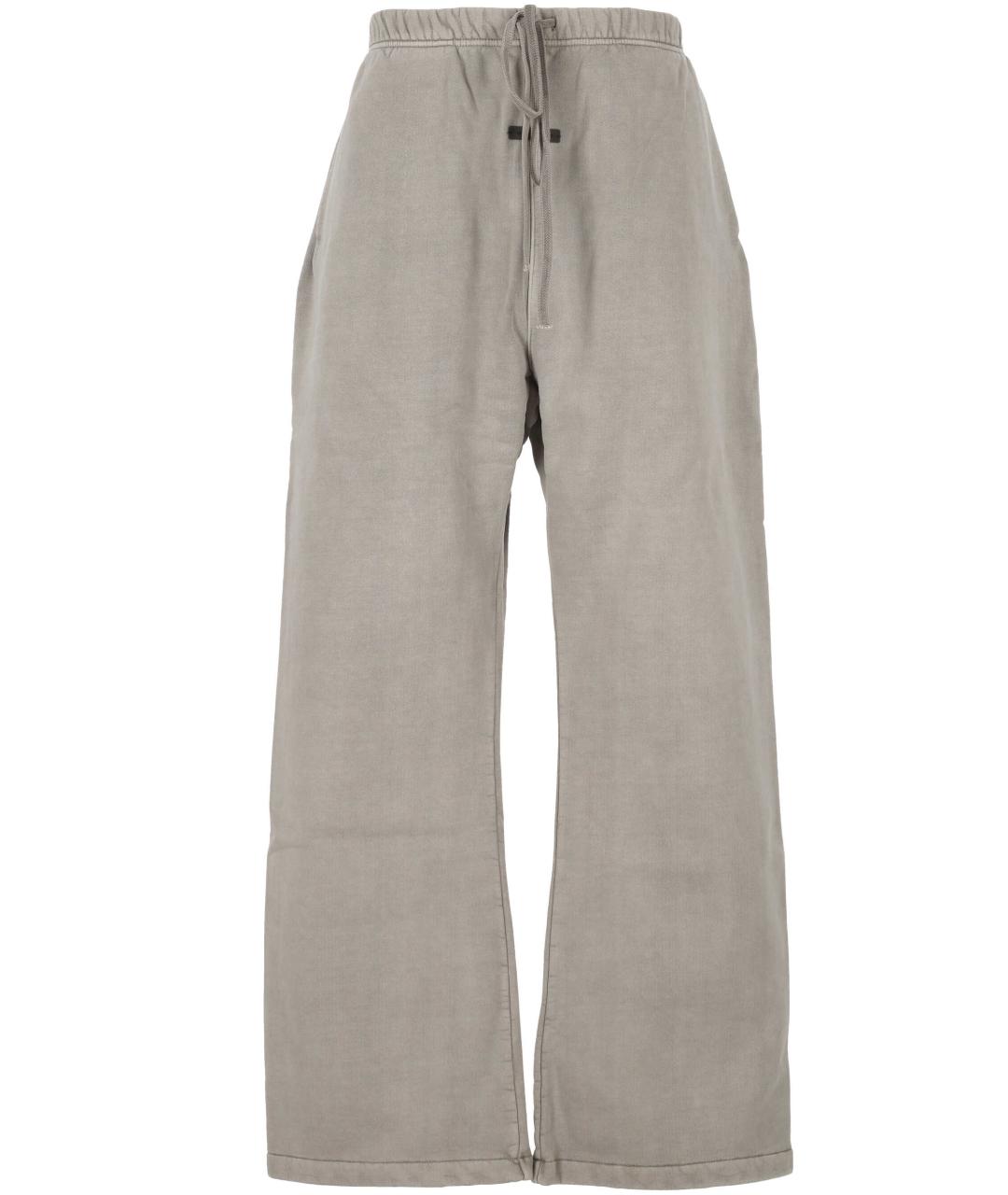 FEAR OF GOD ESSENTIALS Серые хлопковые повседневные брюки, фото 1