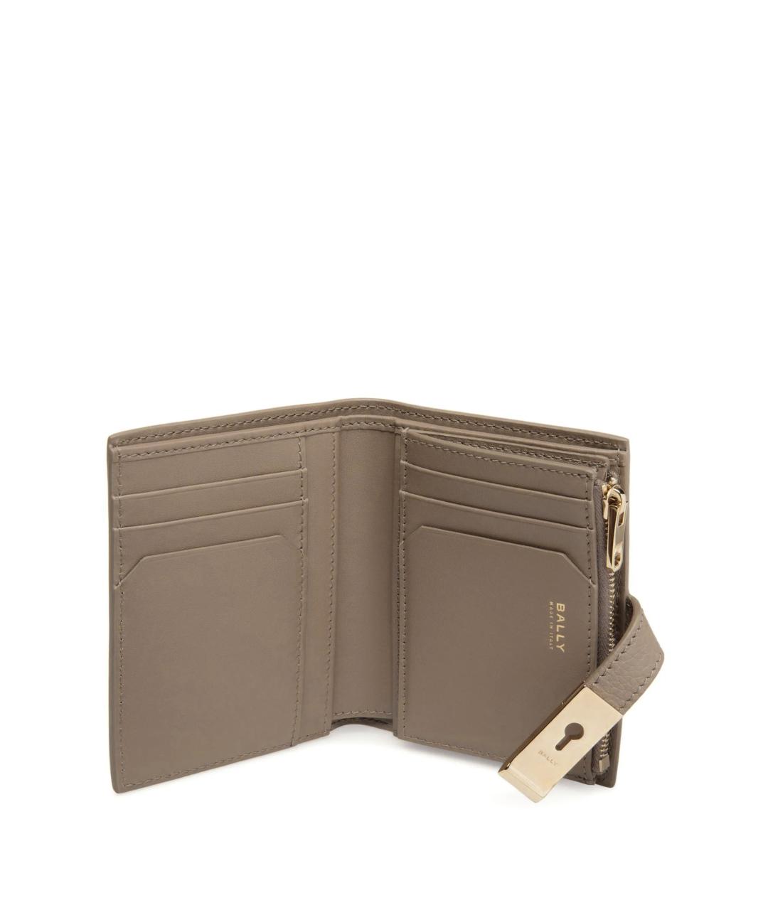 BALLY Бежевый кожаный кошелек, фото 4