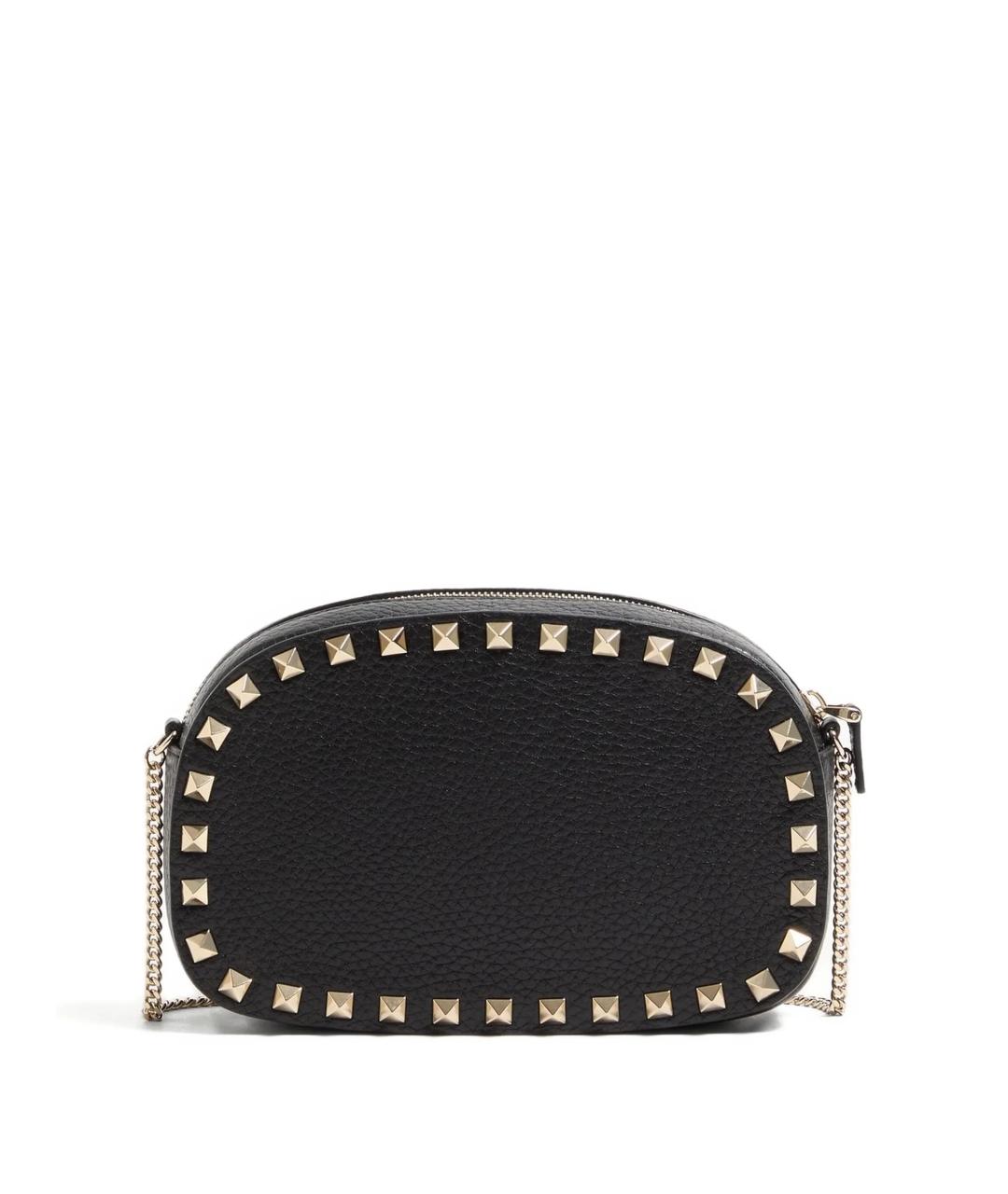 VALENTINO Черная кожаная сумка через плечо, фото 3