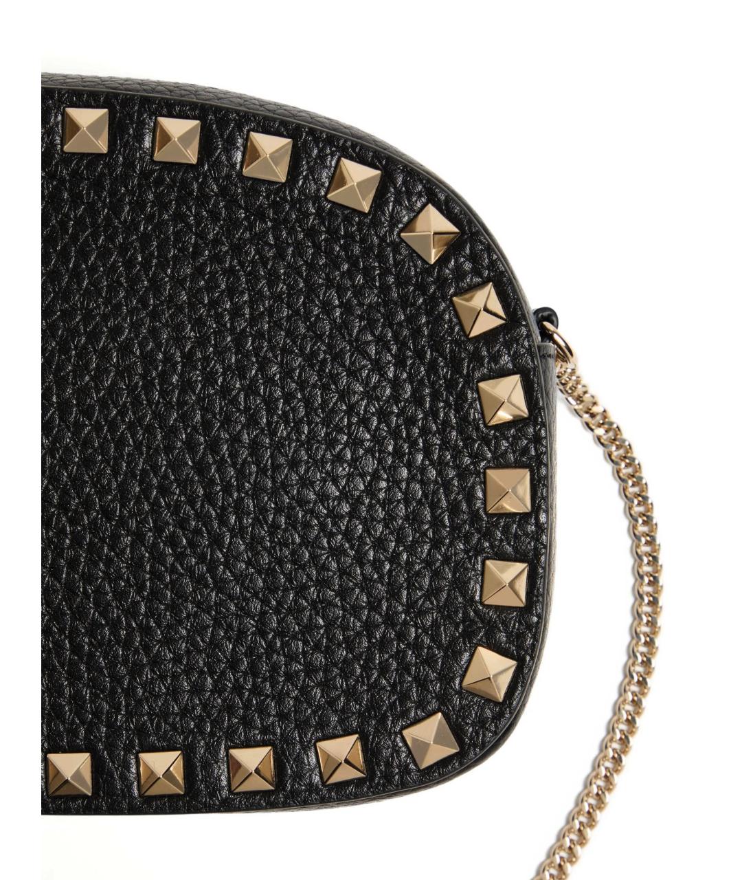 VALENTINO Черная кожаная сумка через плечо, фото 6