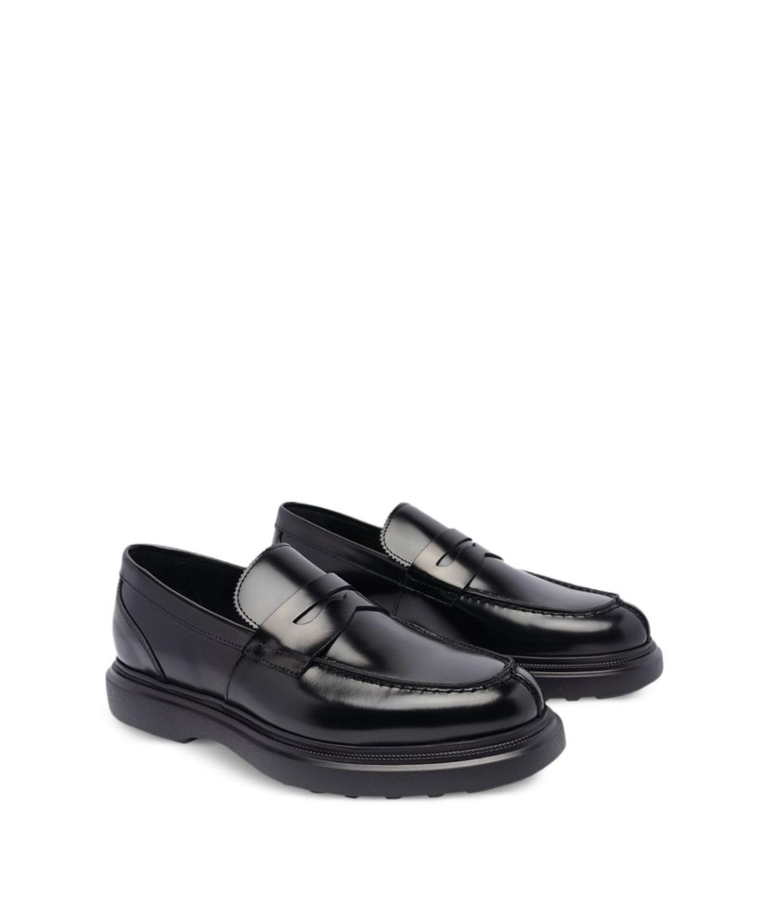 STUART WEITZMAN Черные кожаные лоферы, фото 2