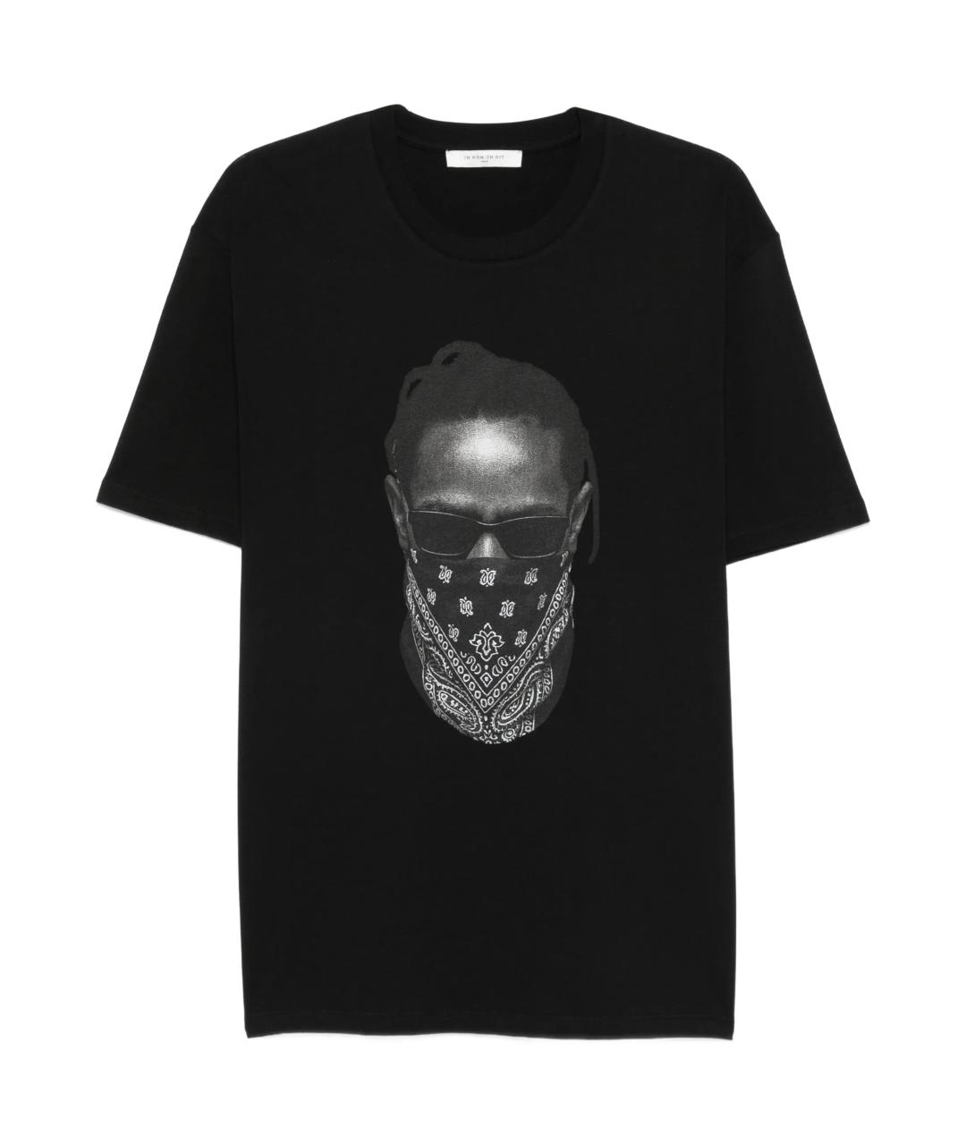 IH NOM UH NIT Черная хлопковая футболка, фото 1