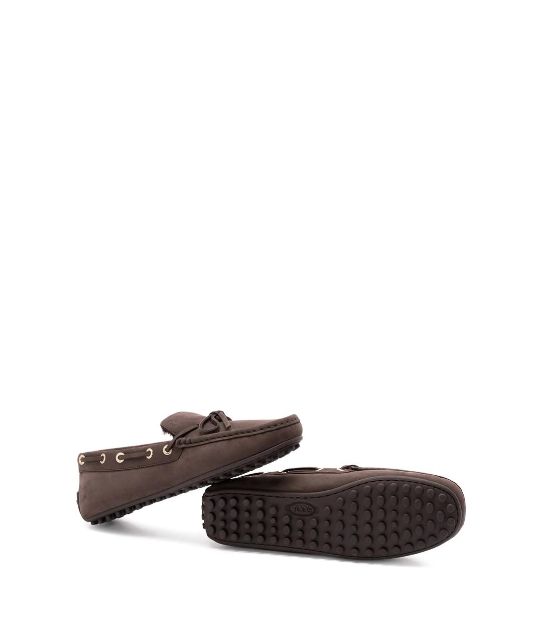 TOD'S Коричневые кожаные мокасины, фото 3