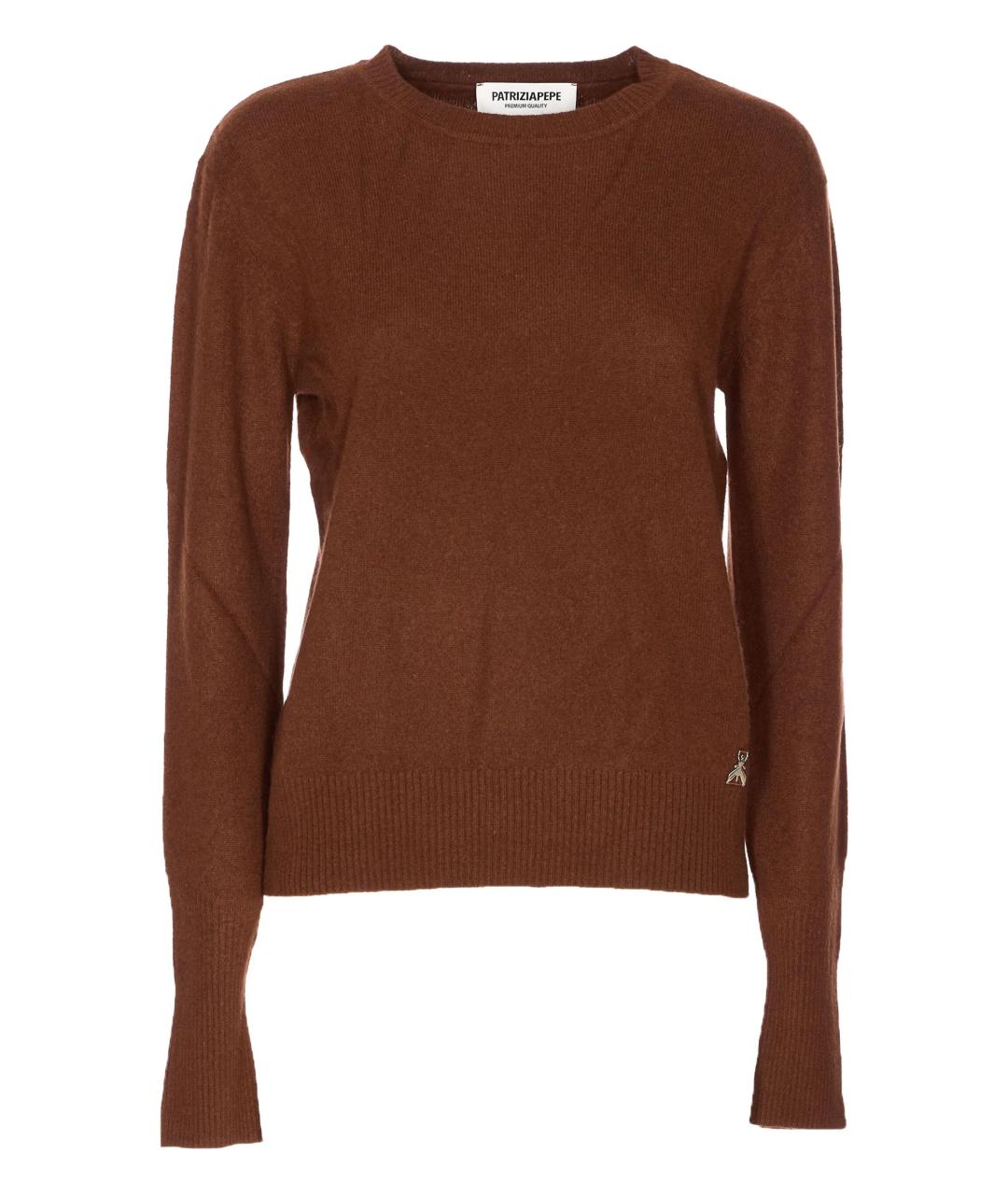 PATRIZIA PEPE Коричневый кашемировый джемпер / свитер, фото 1