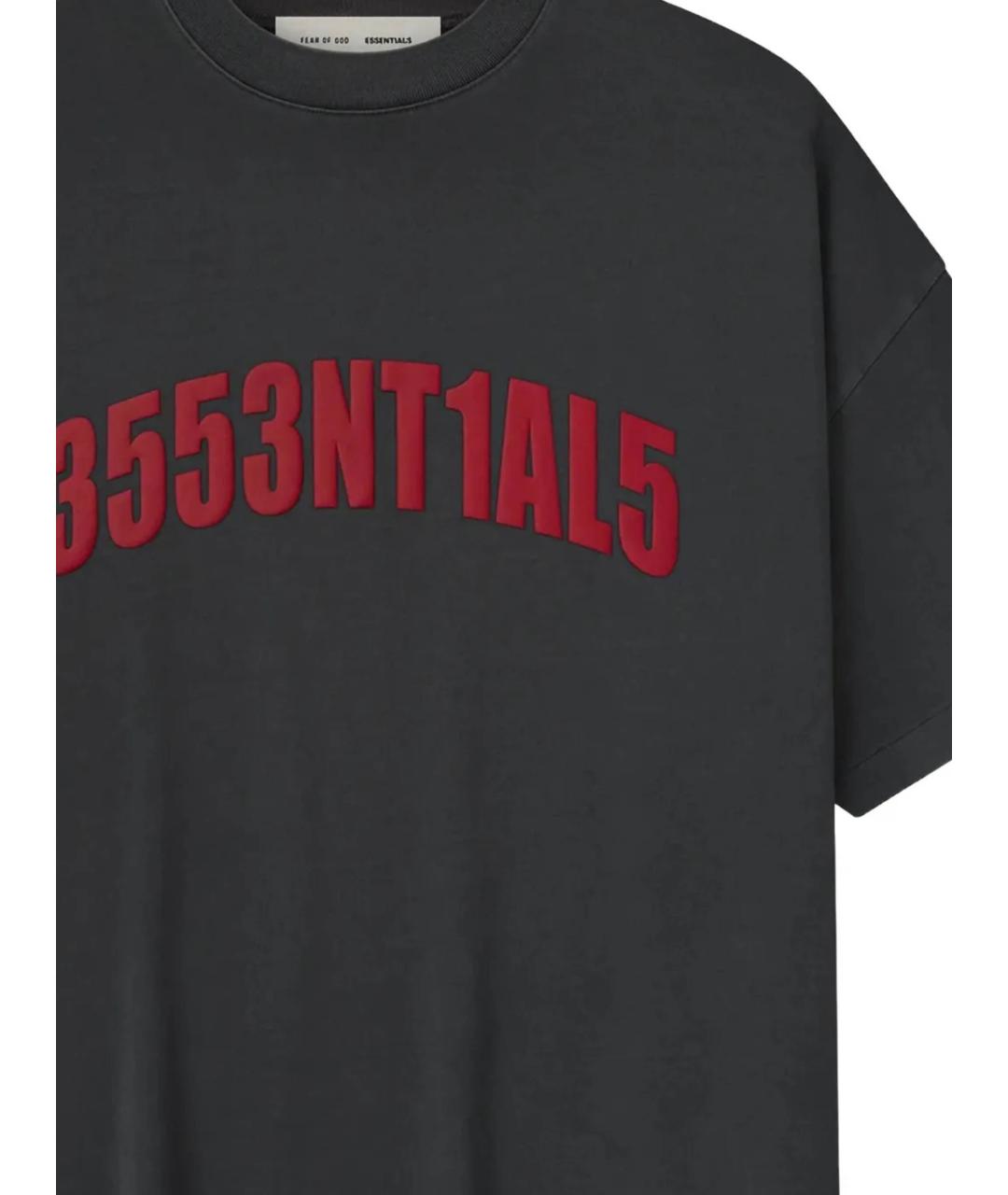 FEAR OF GOD ESSENTIALS Серая хлопковая футболка, фото 2