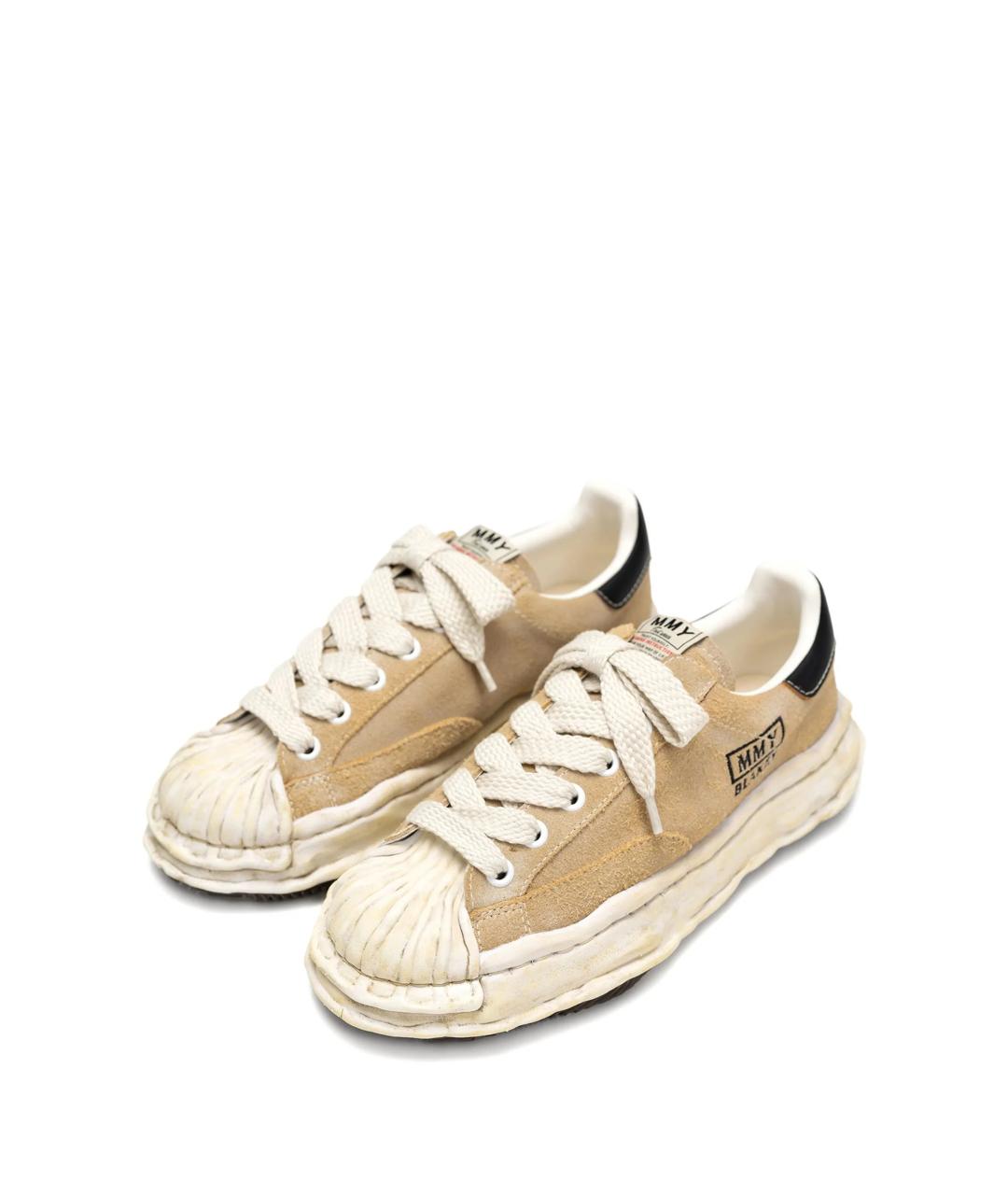 Mihara Yasuhiro Бежевые кожаные низкие кроссовки / кеды, фото 2