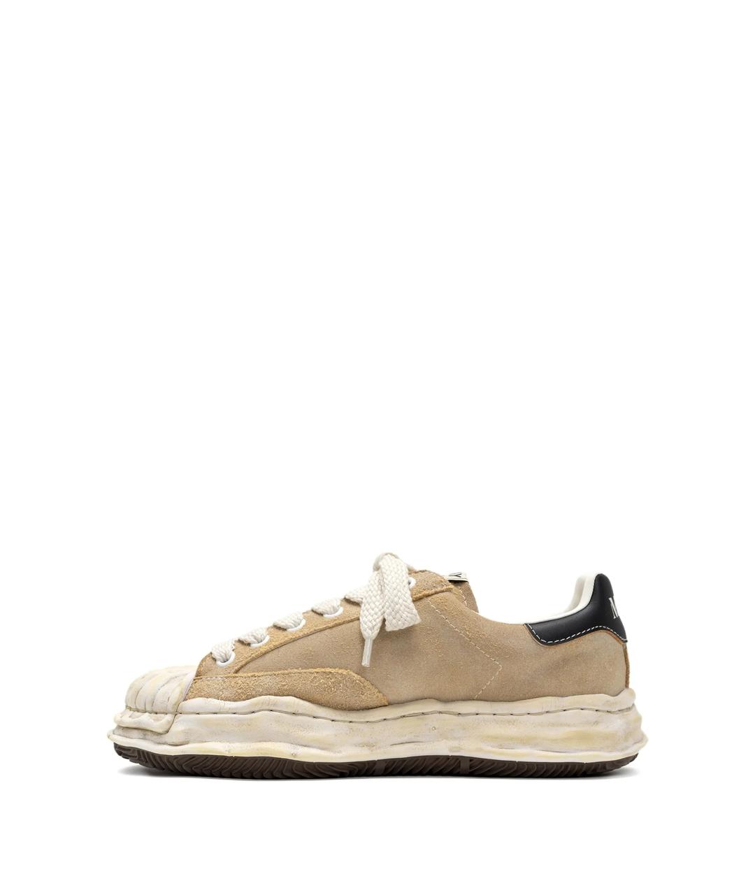 Mihara Yasuhiro Бежевые кожаные низкие кроссовки / кеды, фото 3