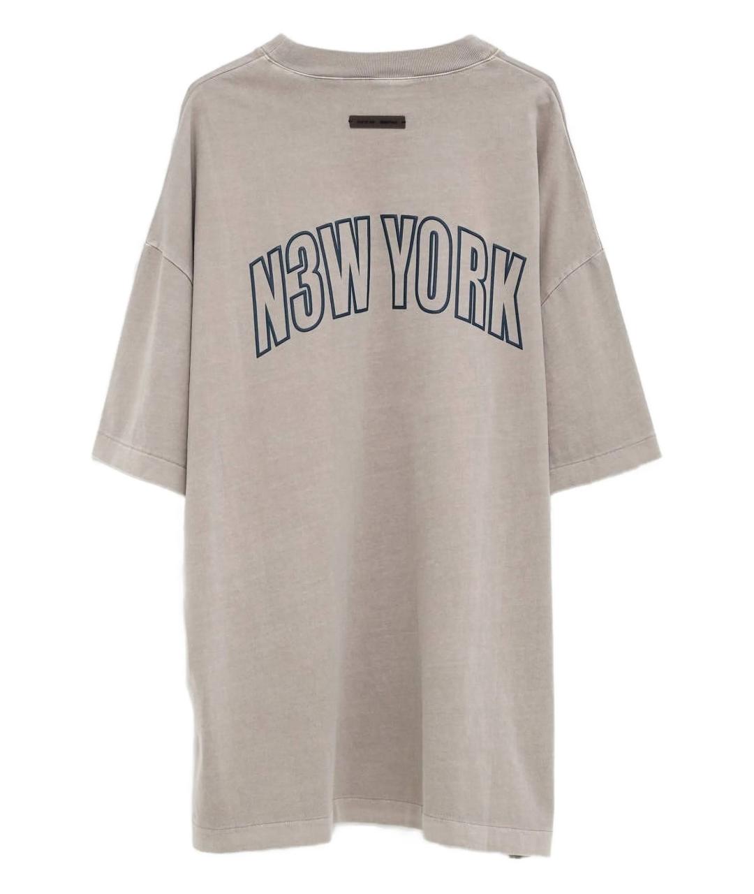 FEAR OF GOD ESSENTIALS Серая хлопковая футболка, фото 3