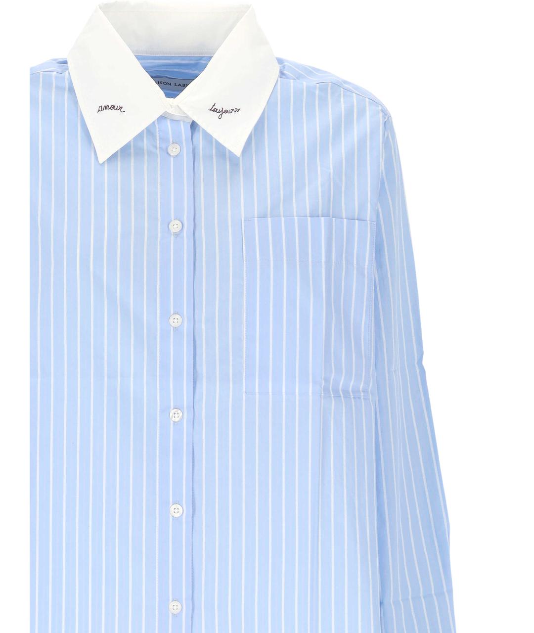 MAISON LABICHE Голубая хлопковая рубашка, фото 2