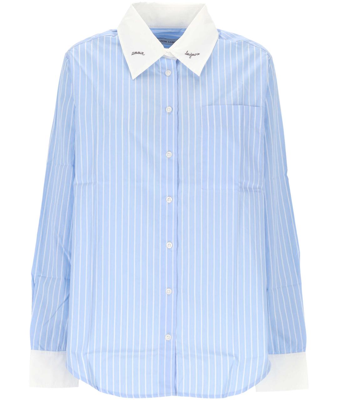 MAISON LABICHE Голубая хлопковая рубашка, фото 1