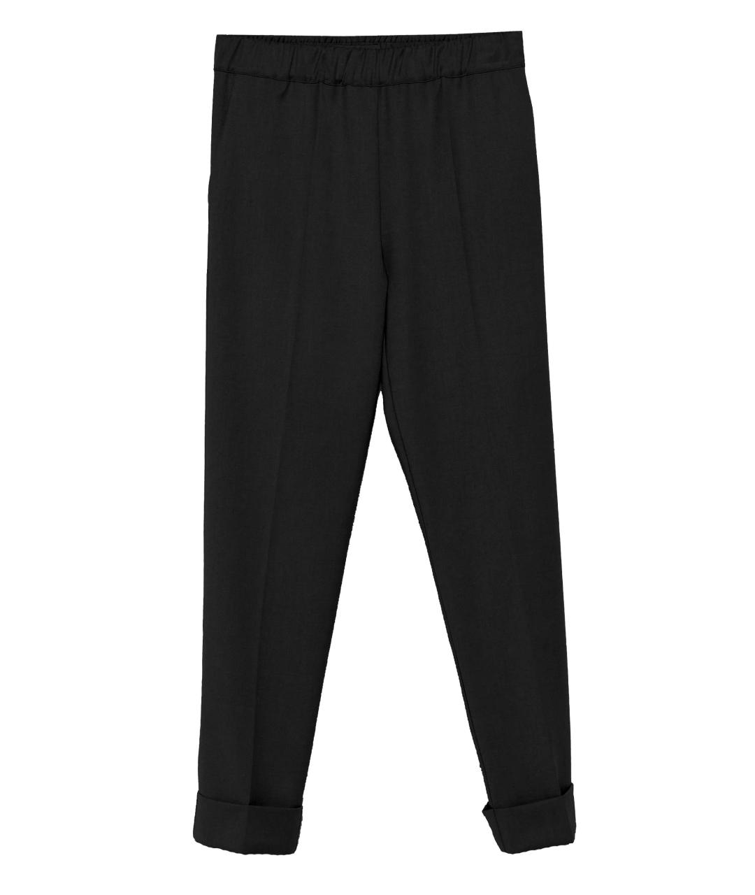 D.EXTERIOR Черные вискозные прямые брюки, фото 1