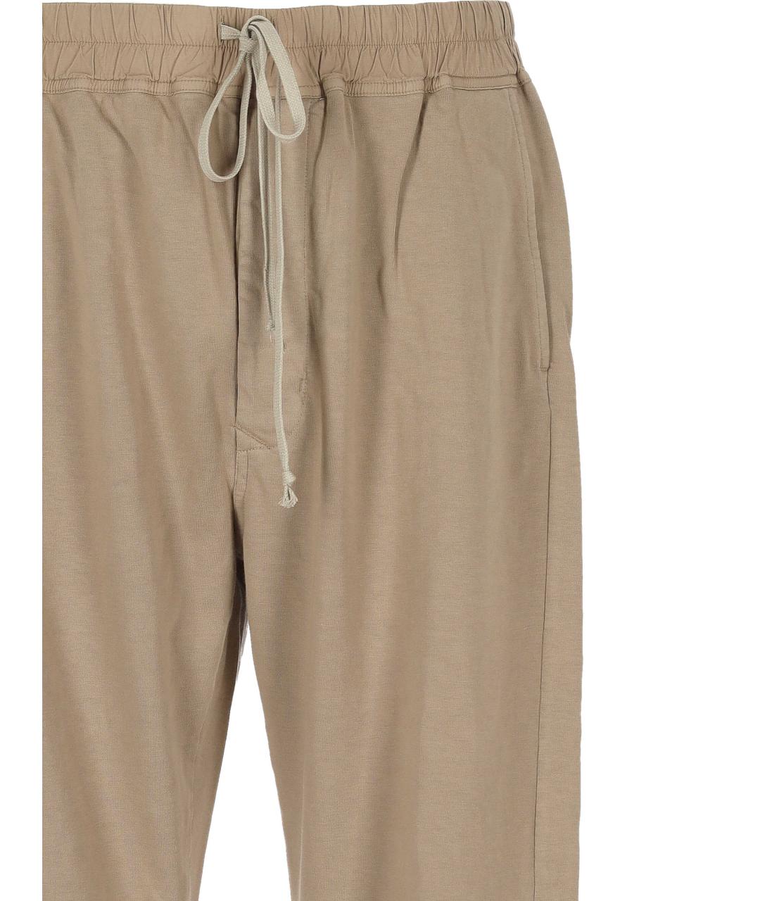 RICK OWENS DRKSHDW Бежевые хлопковые повседневные брюки, фото 2