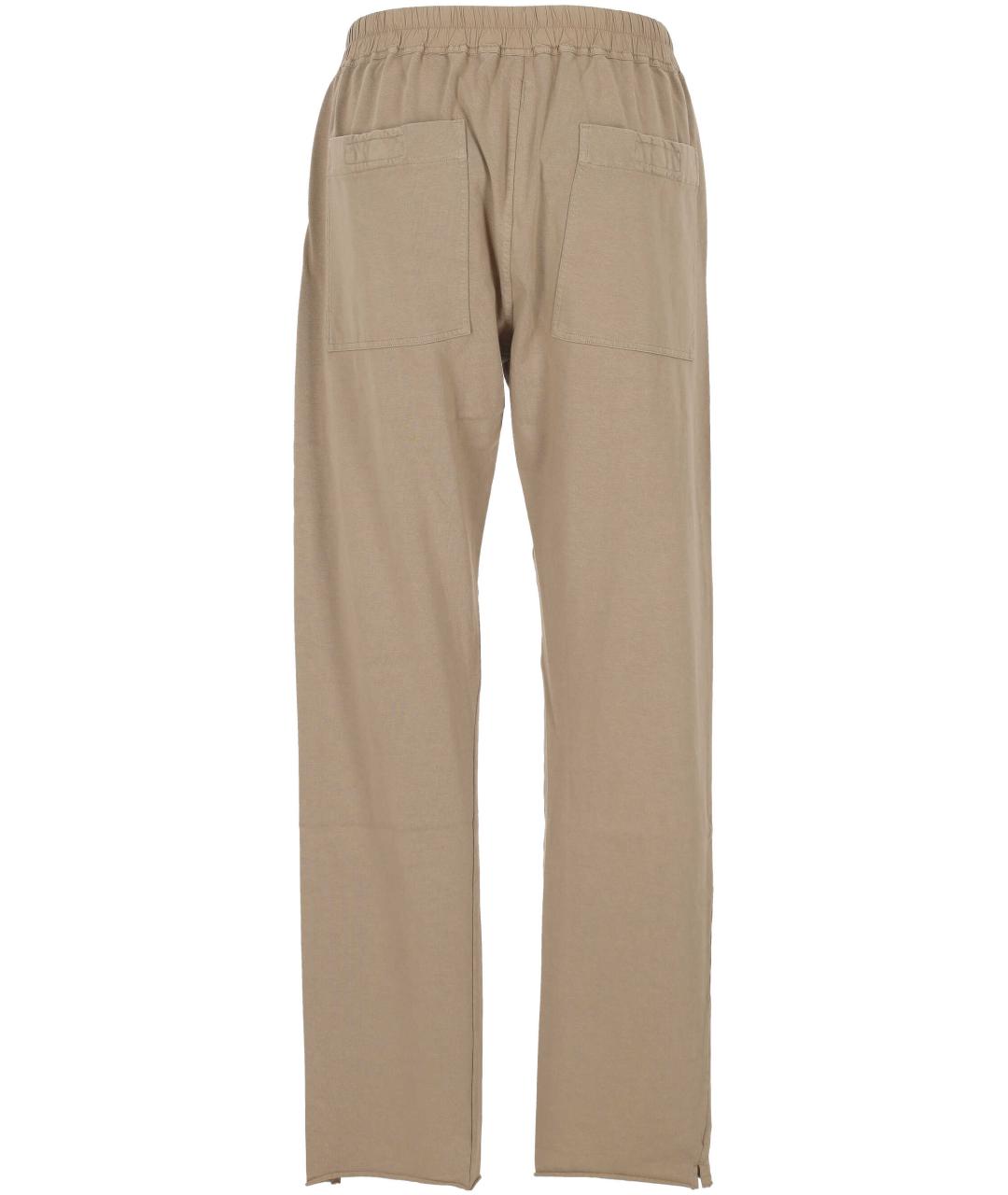 RICK OWENS DRKSHDW Бежевые хлопковые повседневные брюки, фото 3