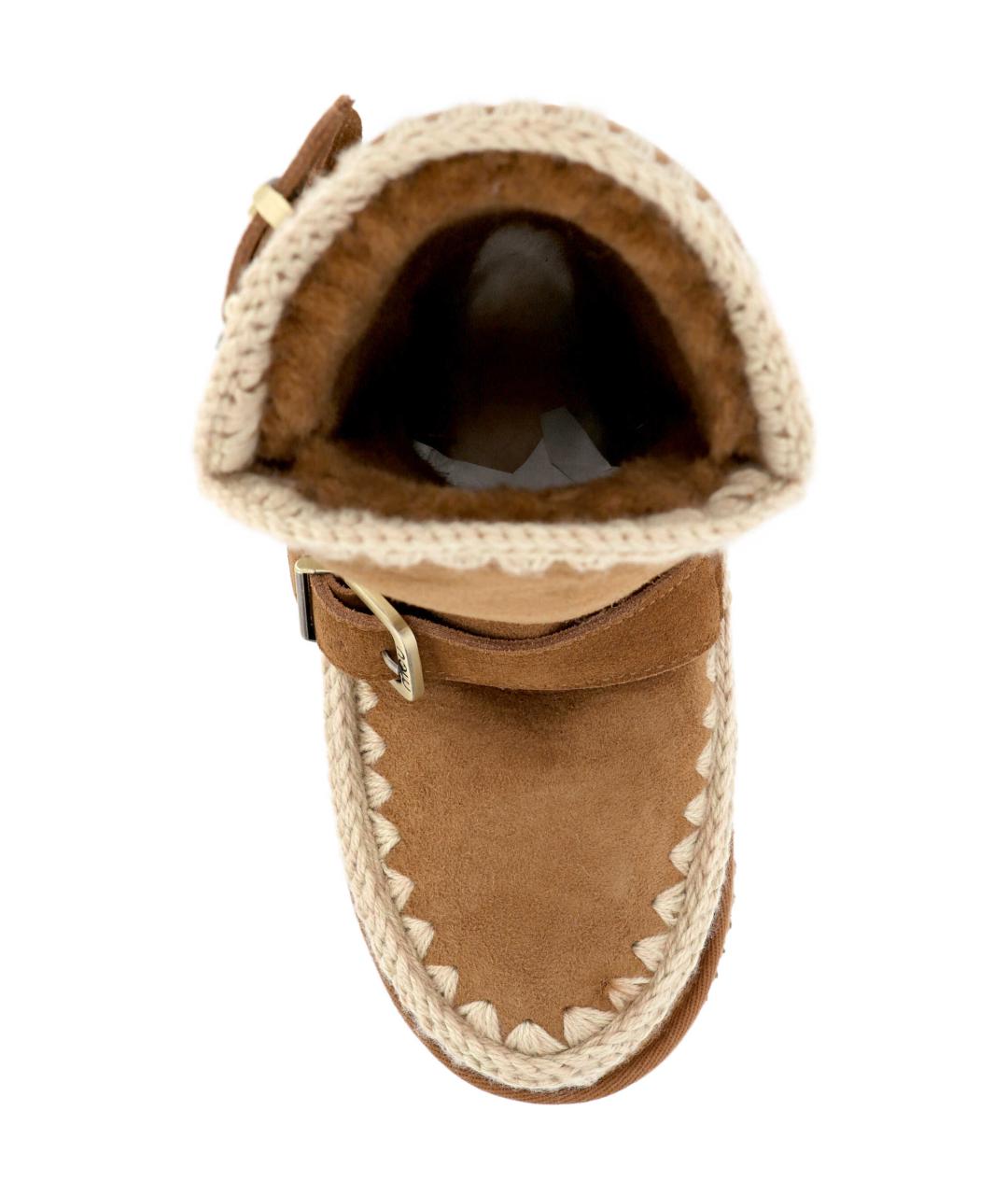 MOU Коричневые замшевые сапоги, фото 4