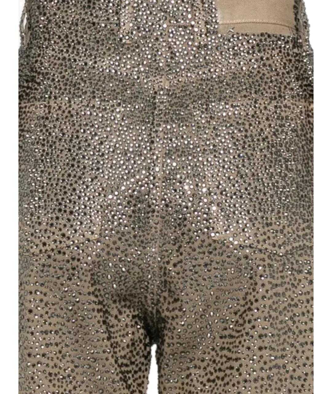 GOLDEN GOOSE DELUXE BRAND Хаки хлопковые прямые джинсы, фото 3