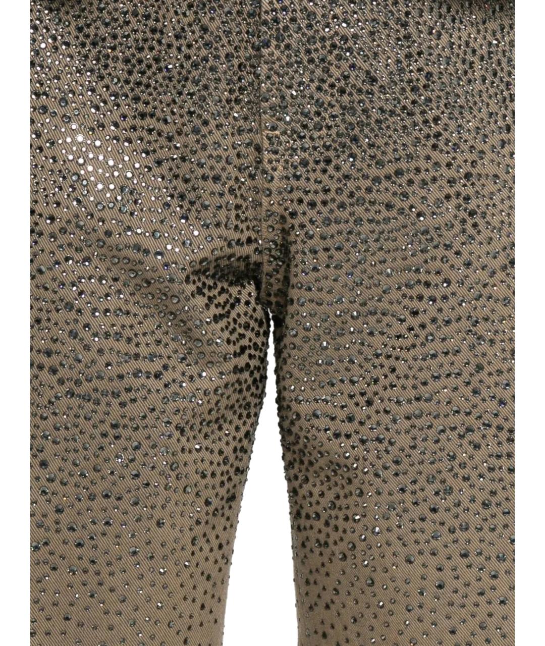 GOLDEN GOOSE DELUXE BRAND Хаки хлопковые прямые джинсы, фото 2