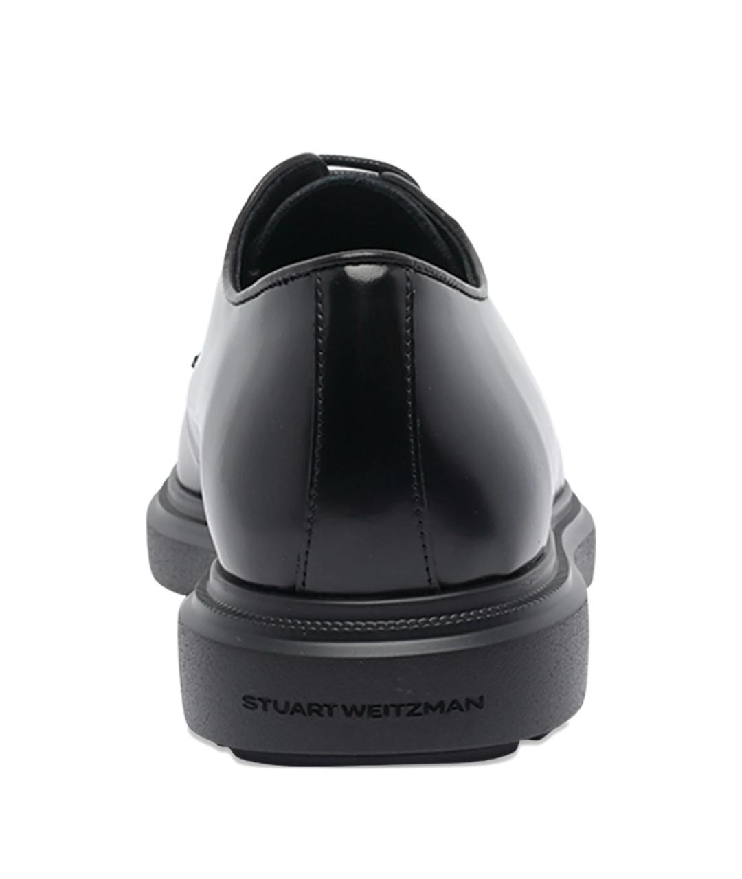 STUART WEITZMAN Черные кожаные низкие ботинки, фото 4