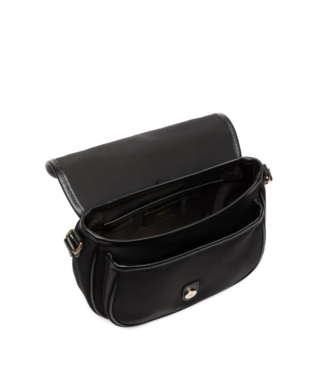 BALLY Черная тканевая сумка через плечо, фото 4