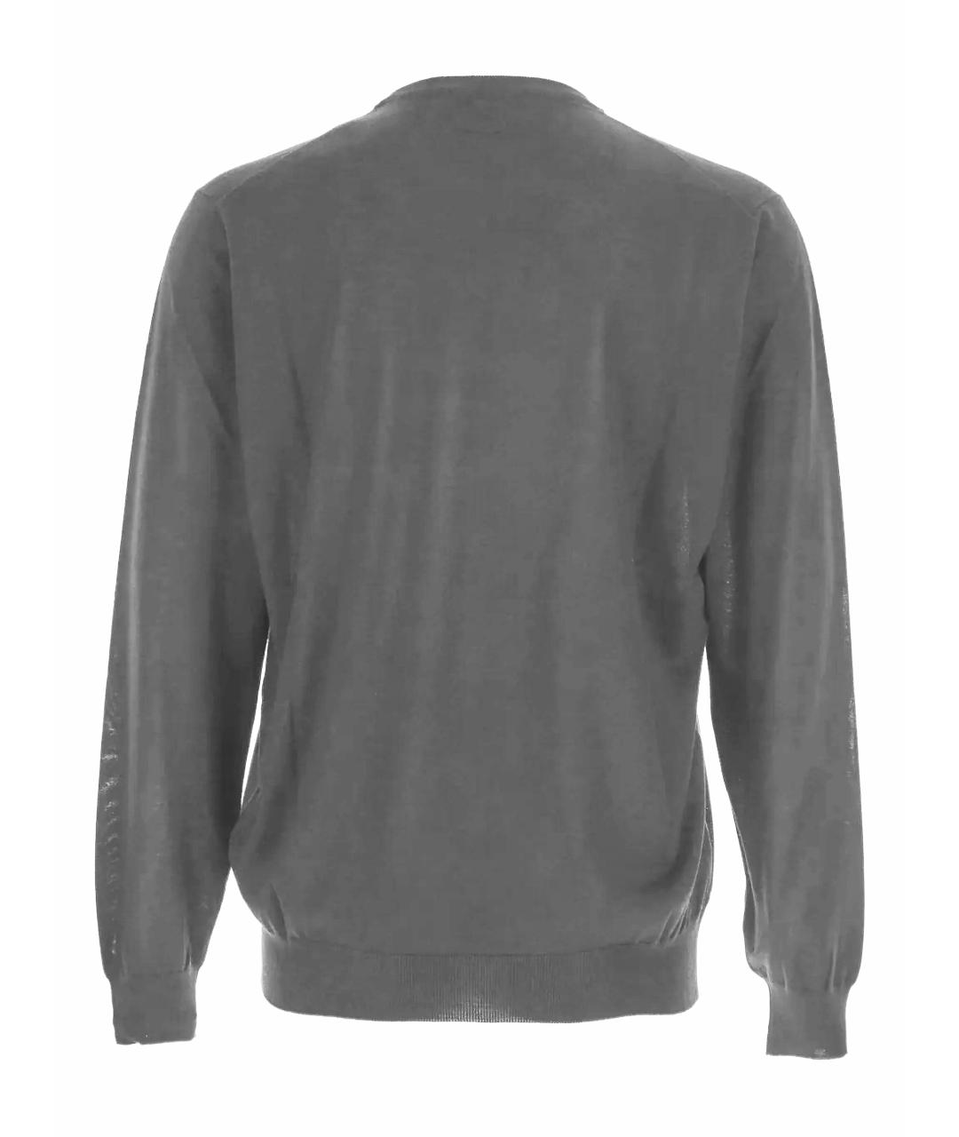 LARDINI Серый шерстяной джемпер / свитер, фото 3