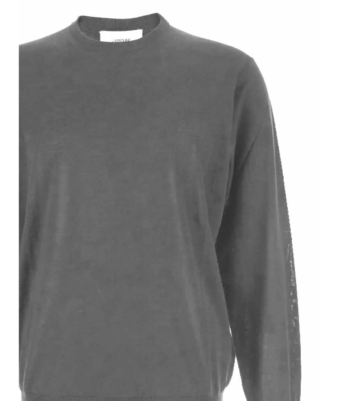 LARDINI Серый шерстяной джемпер / свитер, фото 2