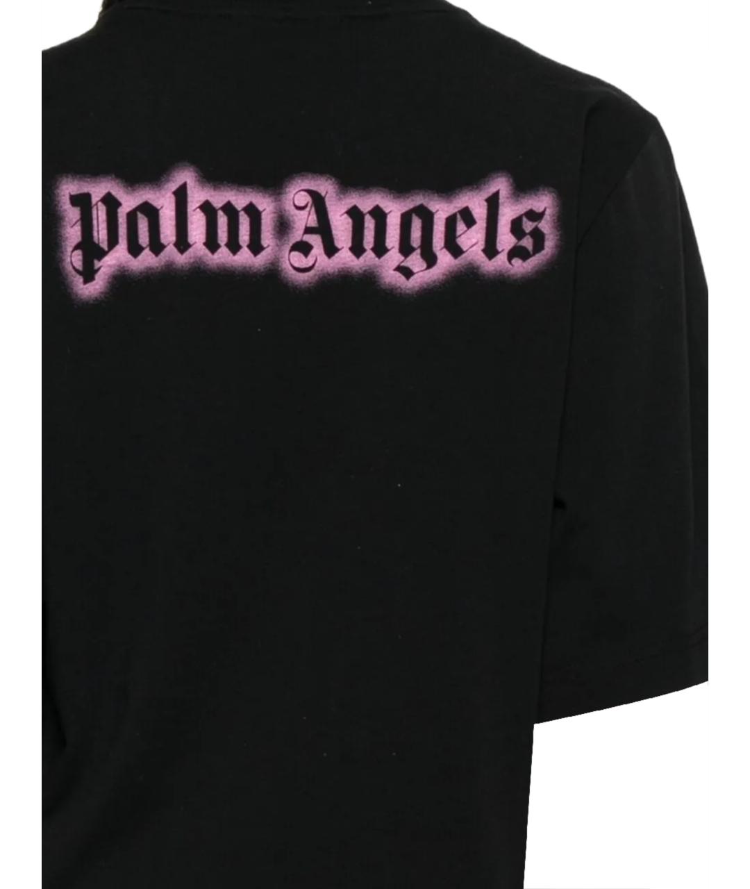 PALM ANGELS Черная хлопковая футболка, фото 3