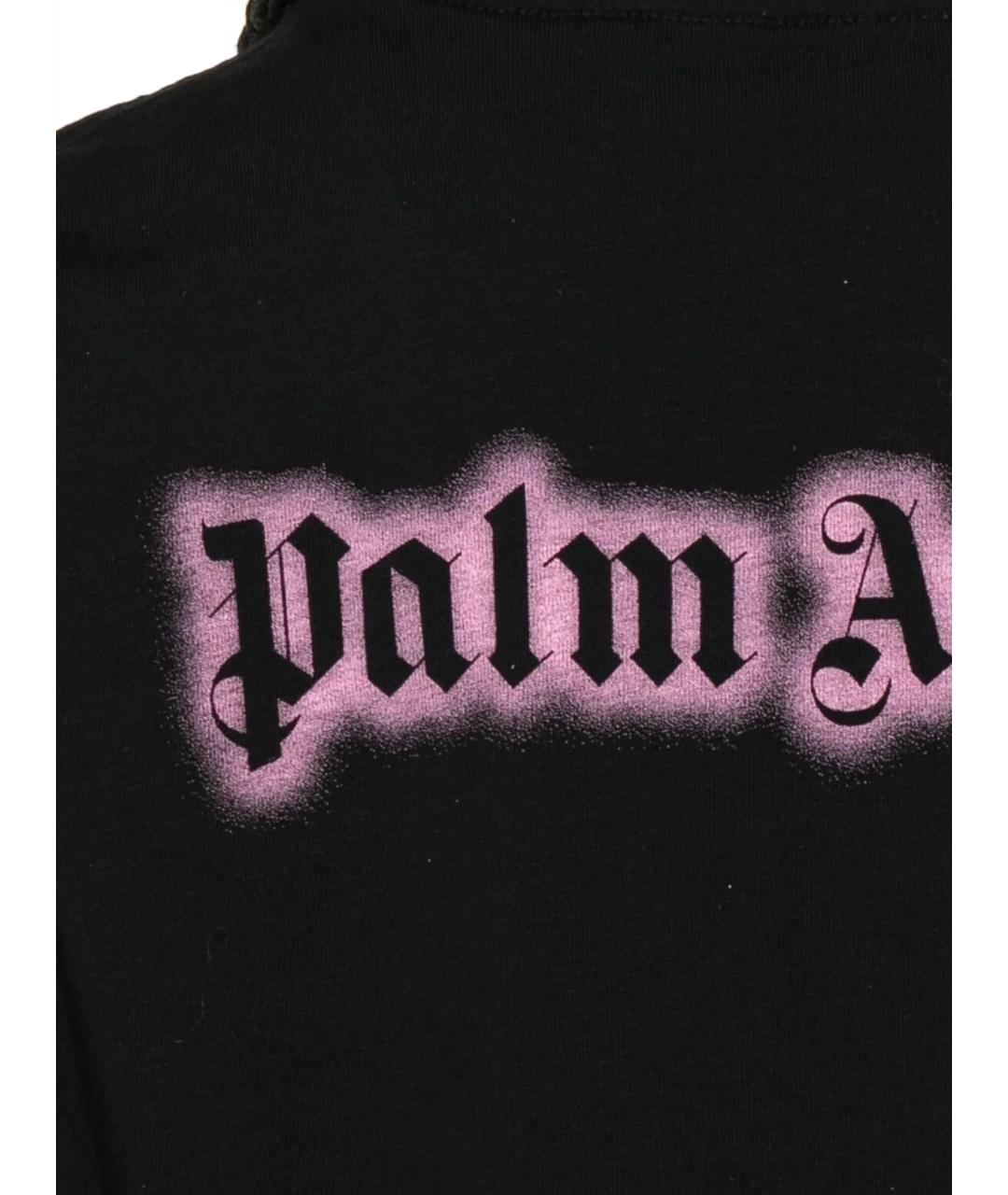 PALM ANGELS Черная хлопковая футболка, фото 4