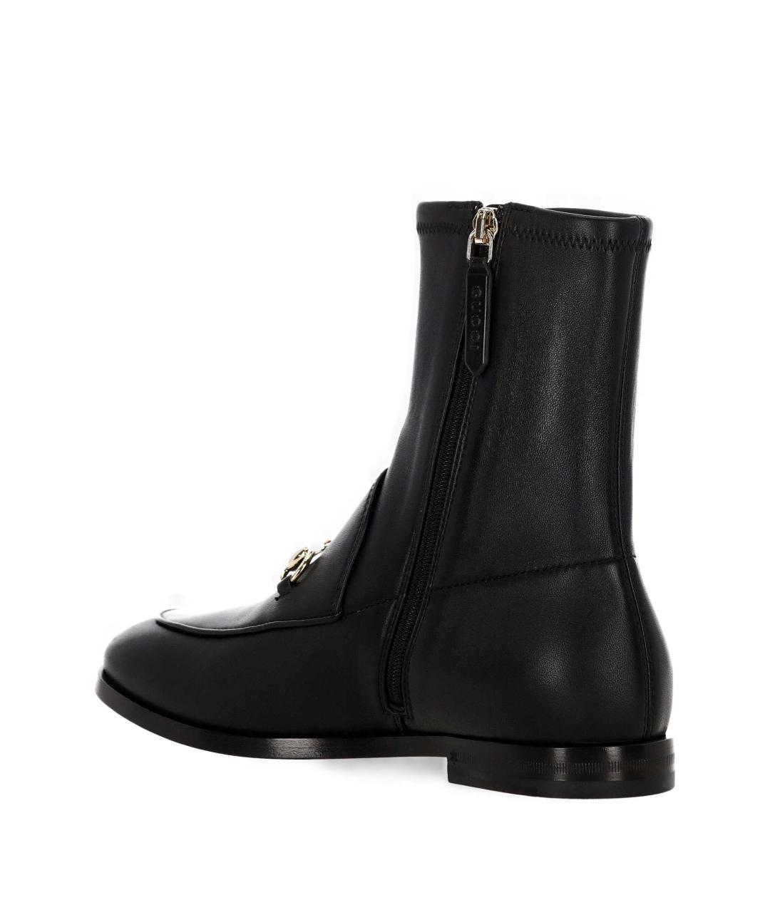 GUCCI Черные кожаные ботильоны, фото 3