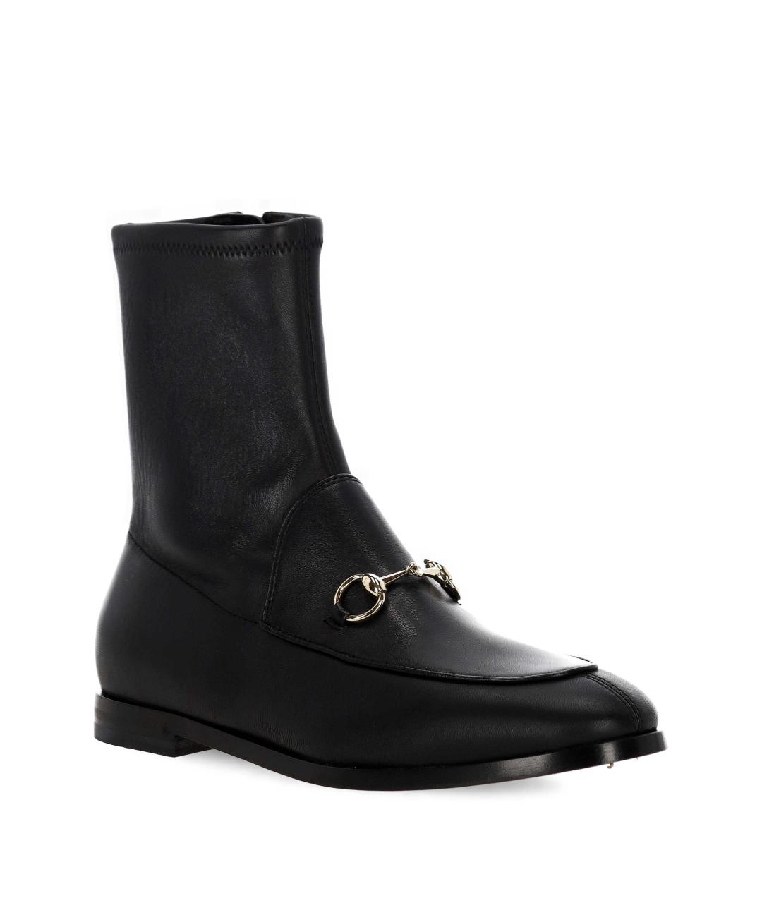 GUCCI Черные кожаные ботильоны, фото 2