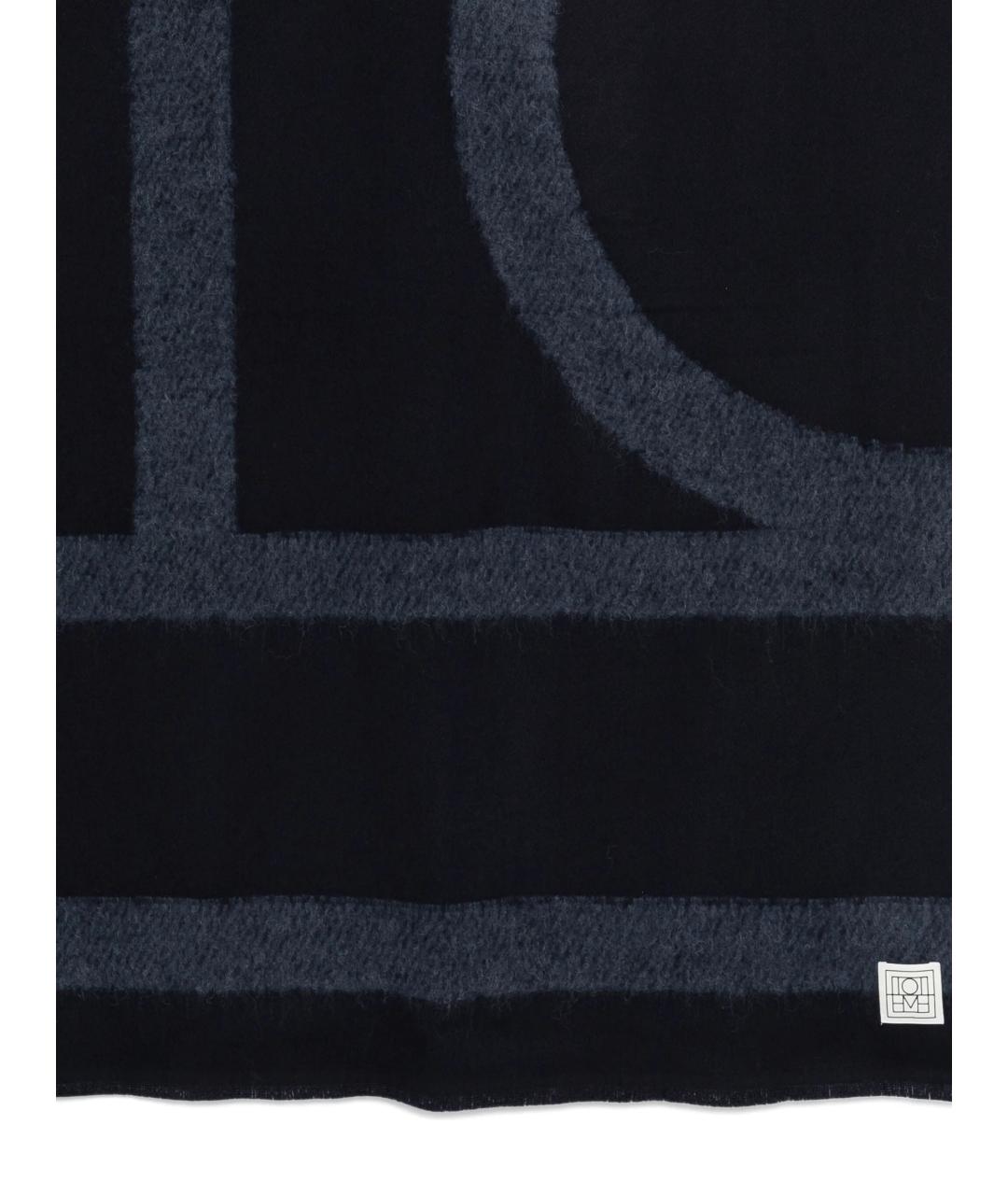 TOTEME Темно-синий шерстяной шарф, фото 2