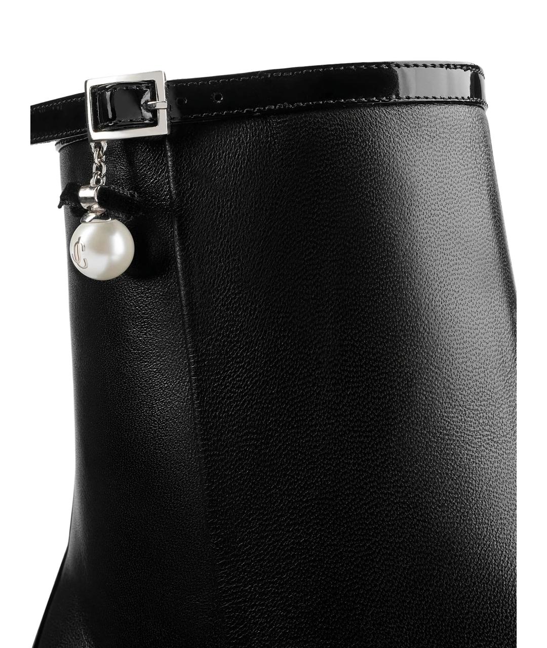 JIMMY CHOO Черные кожаные ботильоны, фото 4