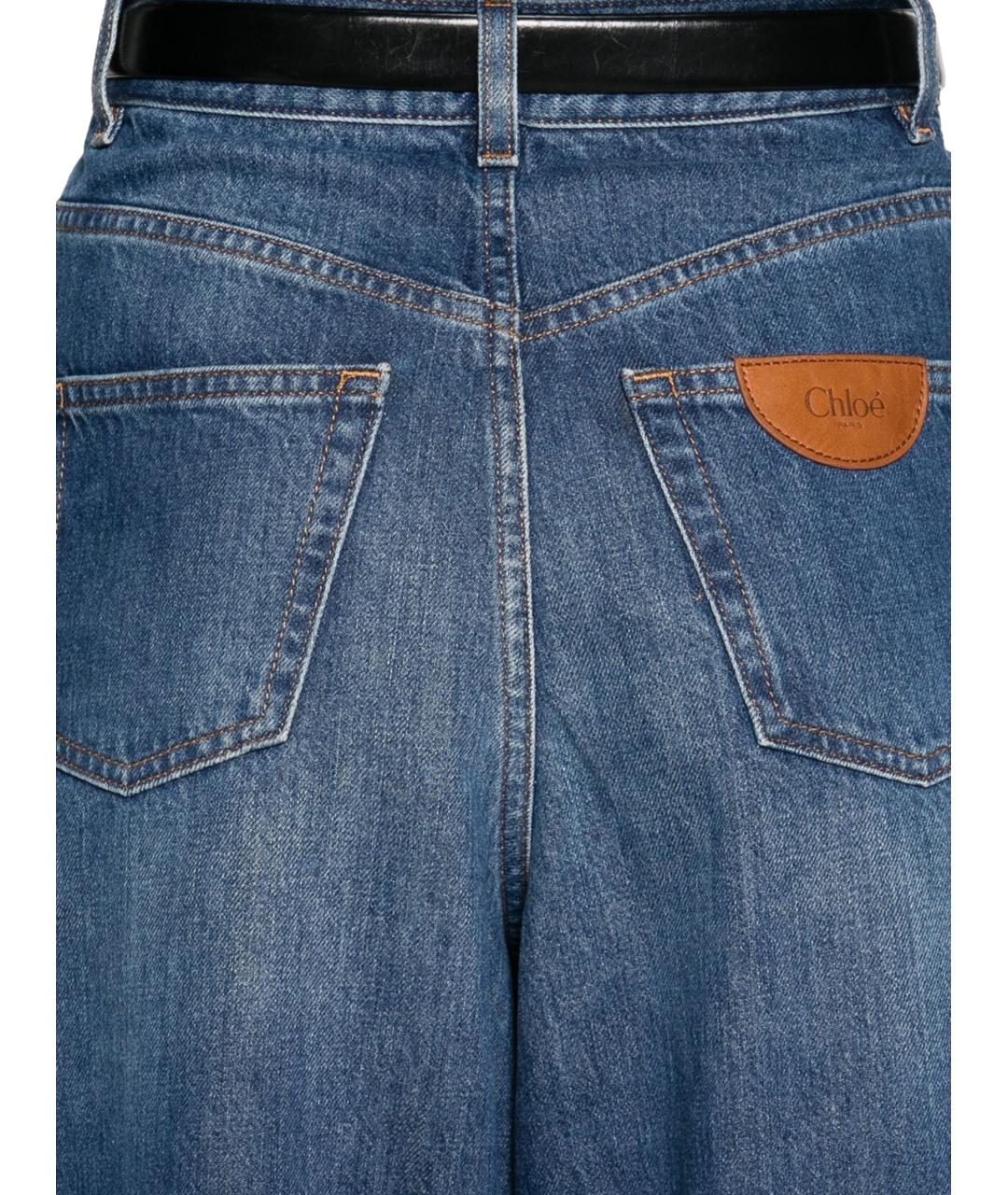 CHLOE Синие хлопковые прямые джинсы, фото 3