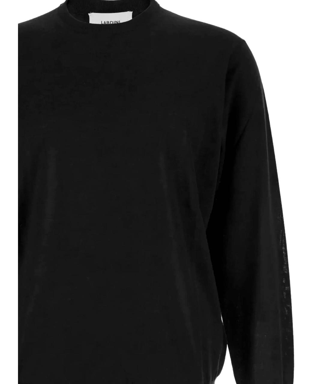LARDINI Черный шерстяной джемпер / свитер, фото 2