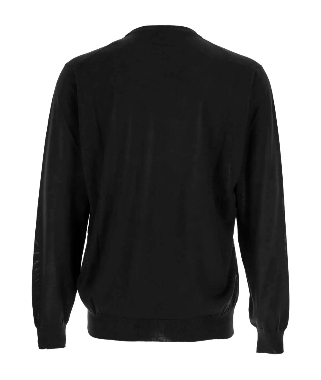 LARDINI Черный шерстяной джемпер / свитер, фото 3