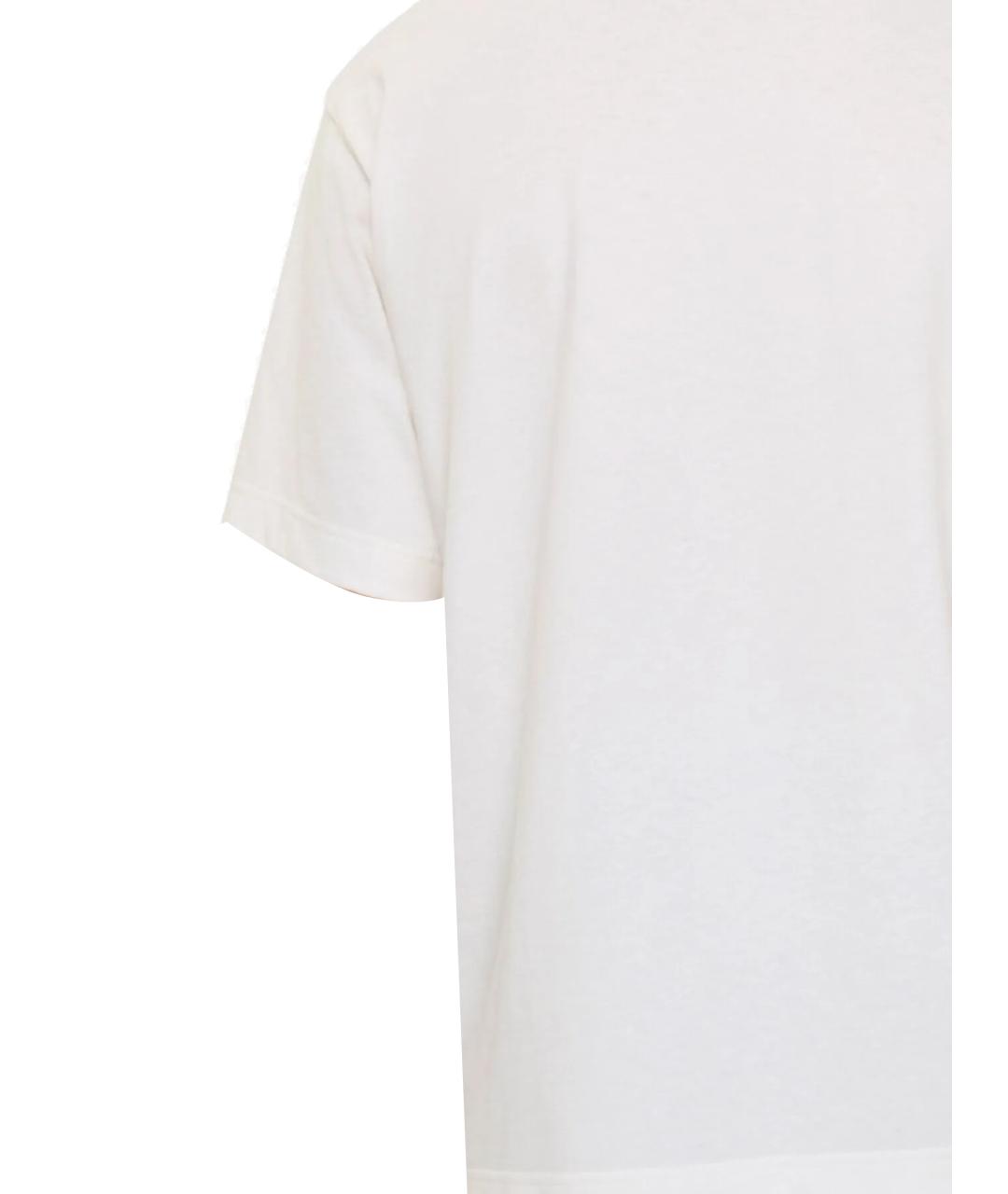 BURBERRY Белая хлопковая футболка, фото 3