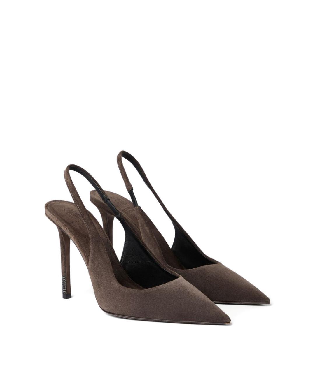 BRUNELLO CUCINELLI Коричневые замшевые туфли, фото 2