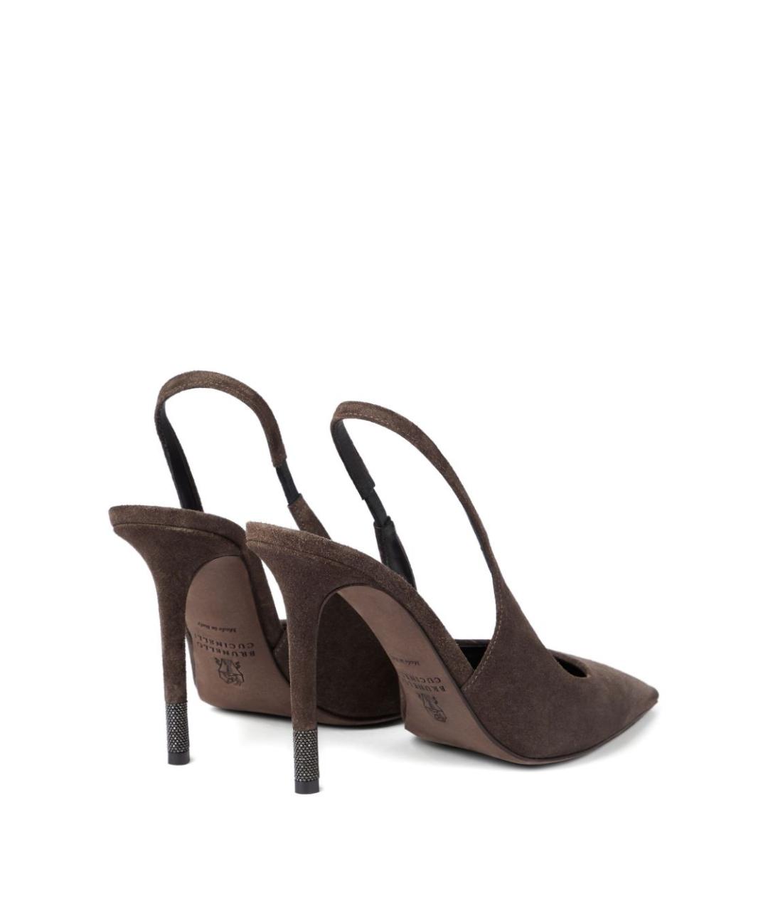 BRUNELLO CUCINELLI Коричневые замшевые туфли, фото 3