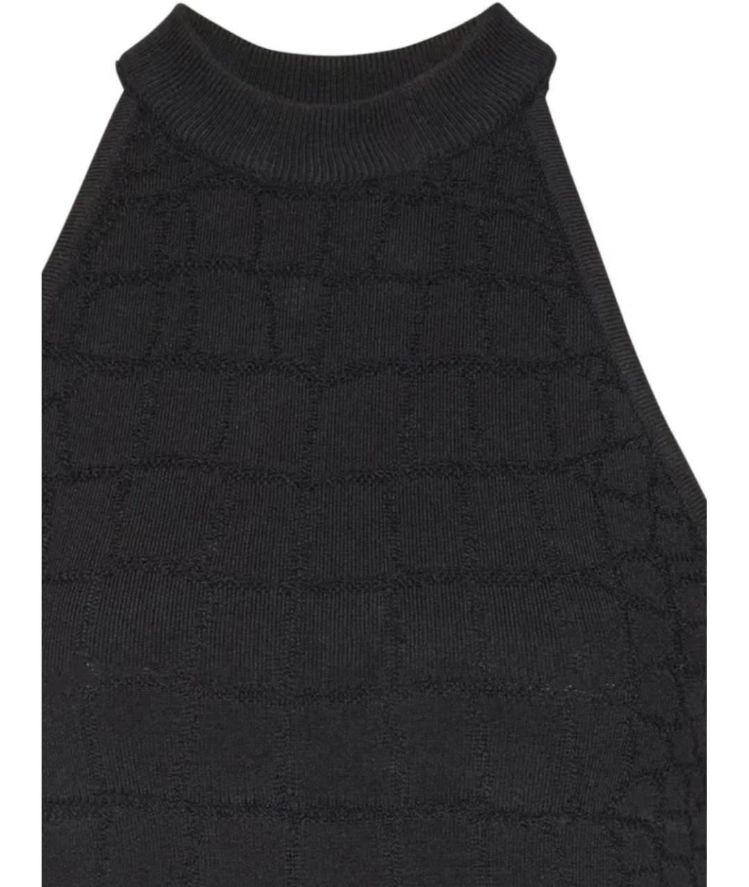 BALMAIN Черная вискозная майка, фото 2